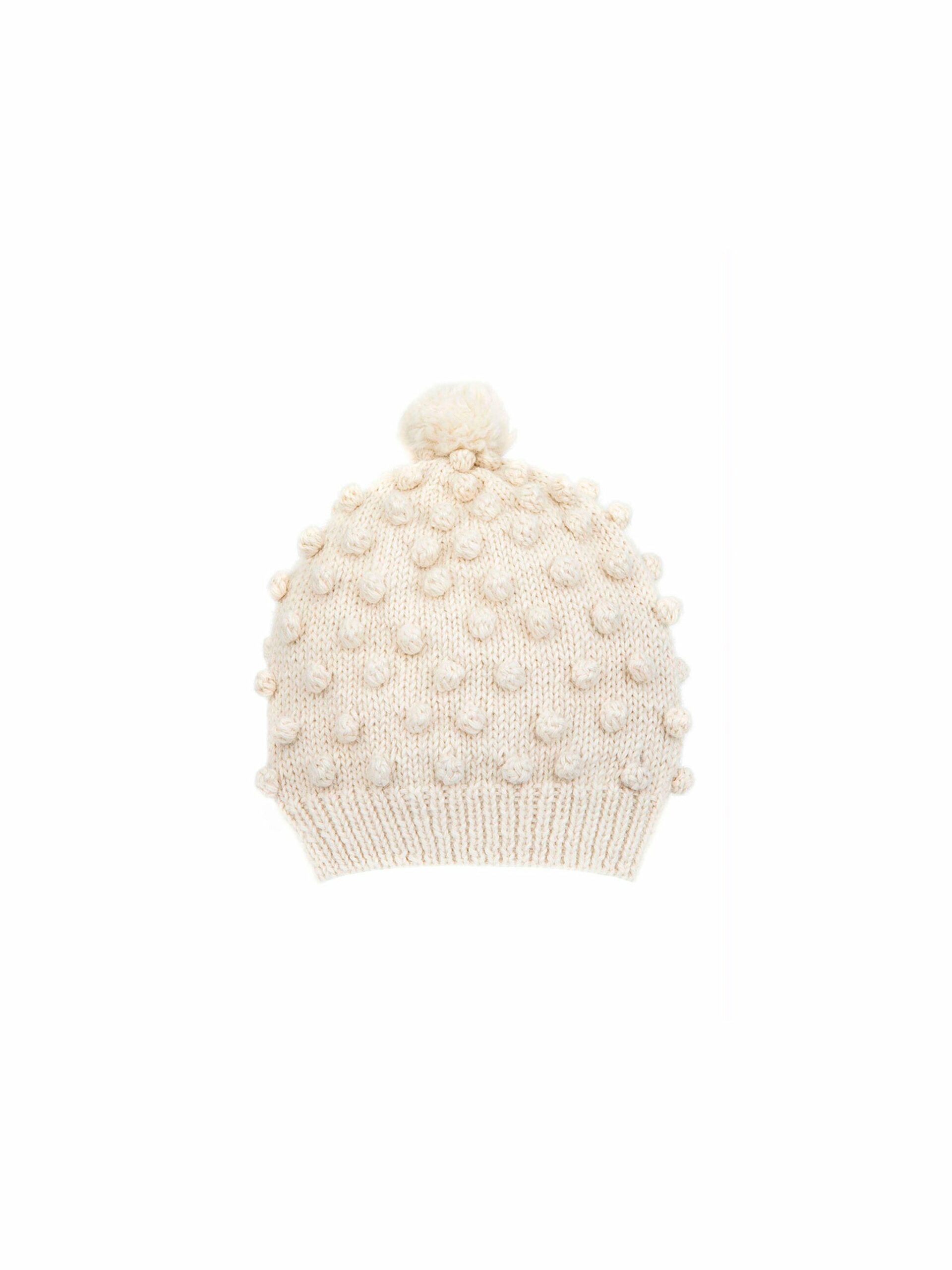 Baby Alpaca Cream Popcorn Hat