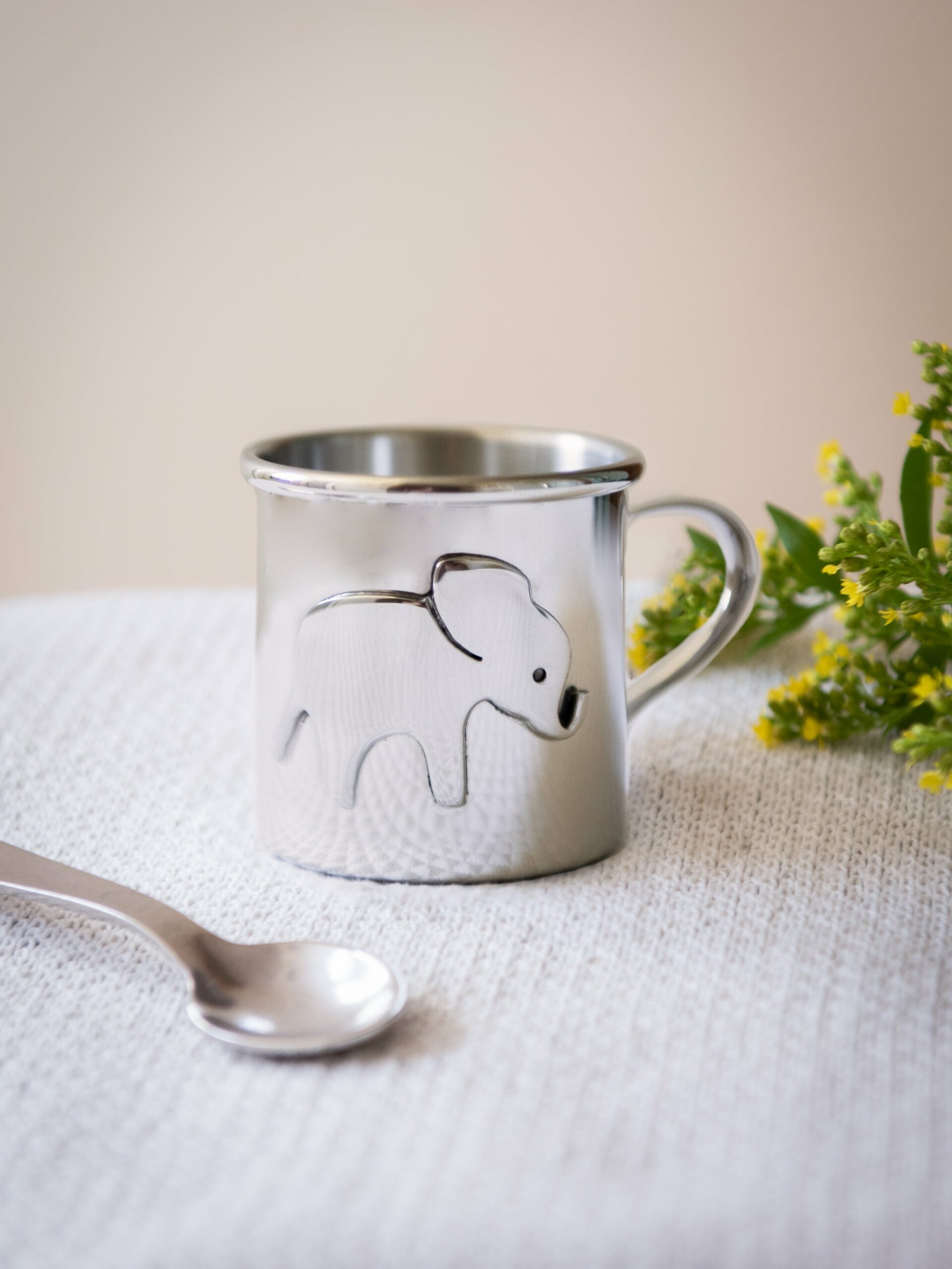 Beehive Handmade Elephant Pewter Baby Cup