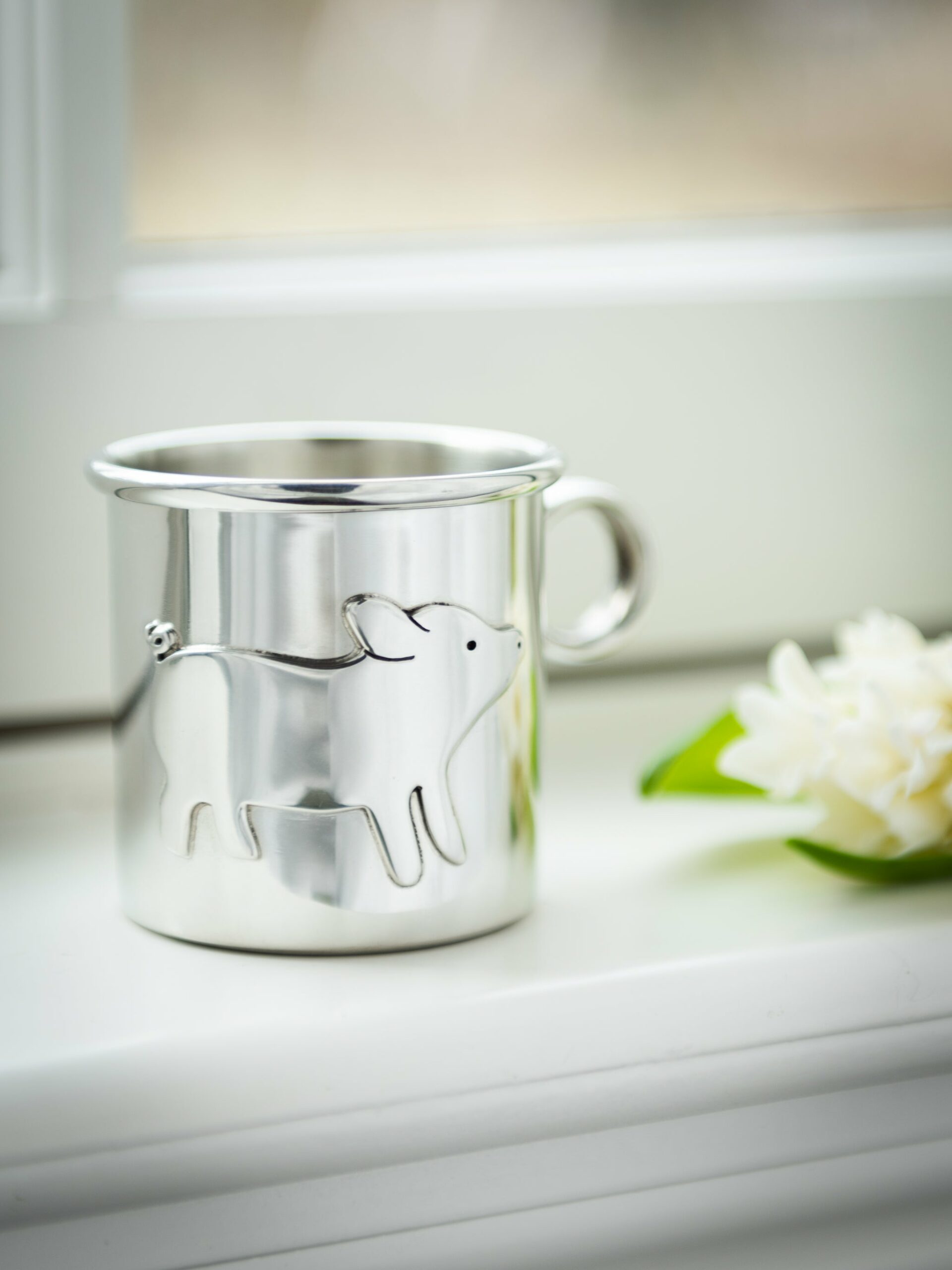 Beehive Handmade Pewter Piggy Baby Cup