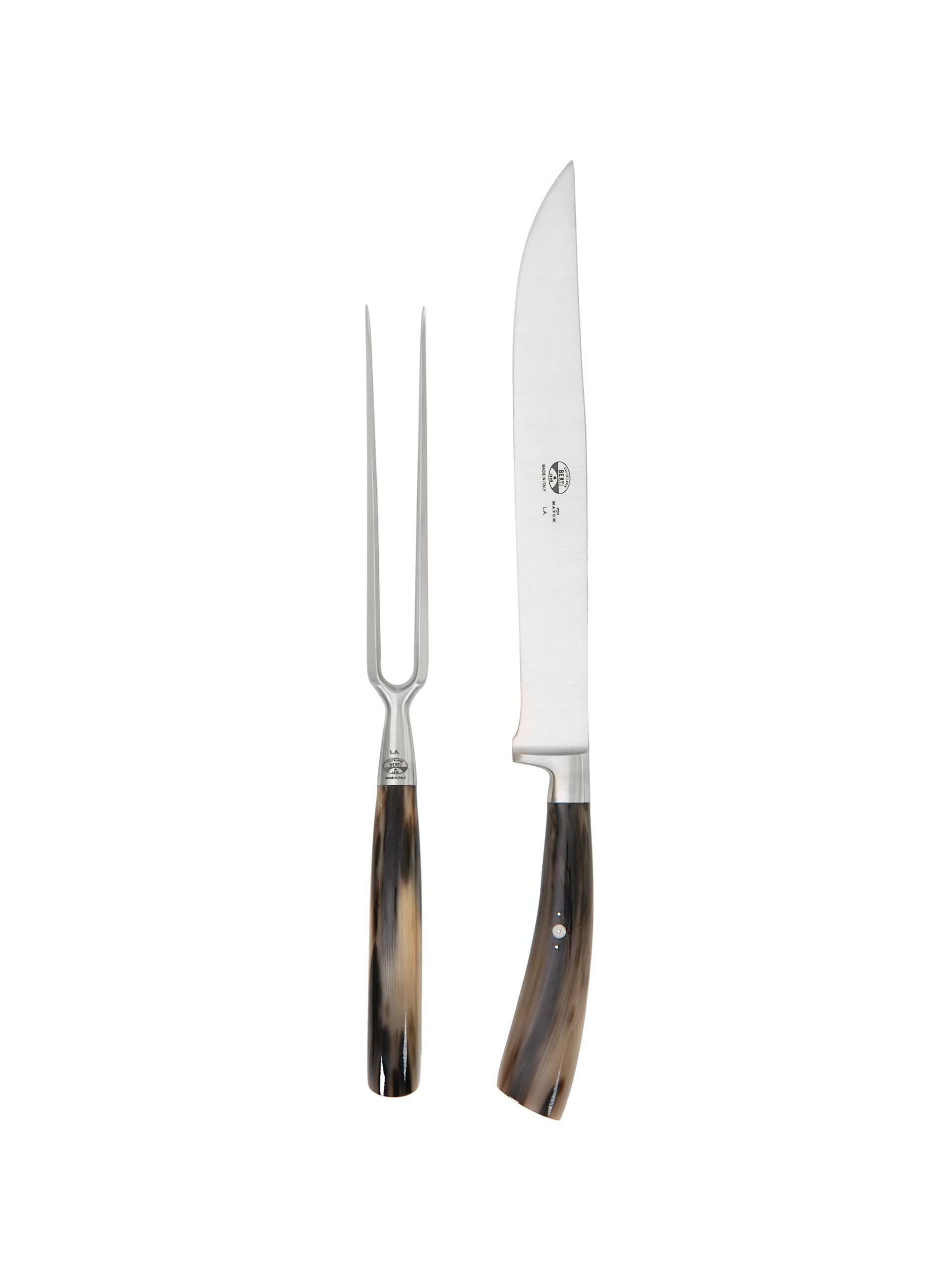 Coltellerie Berti Ox Horn Carving Set