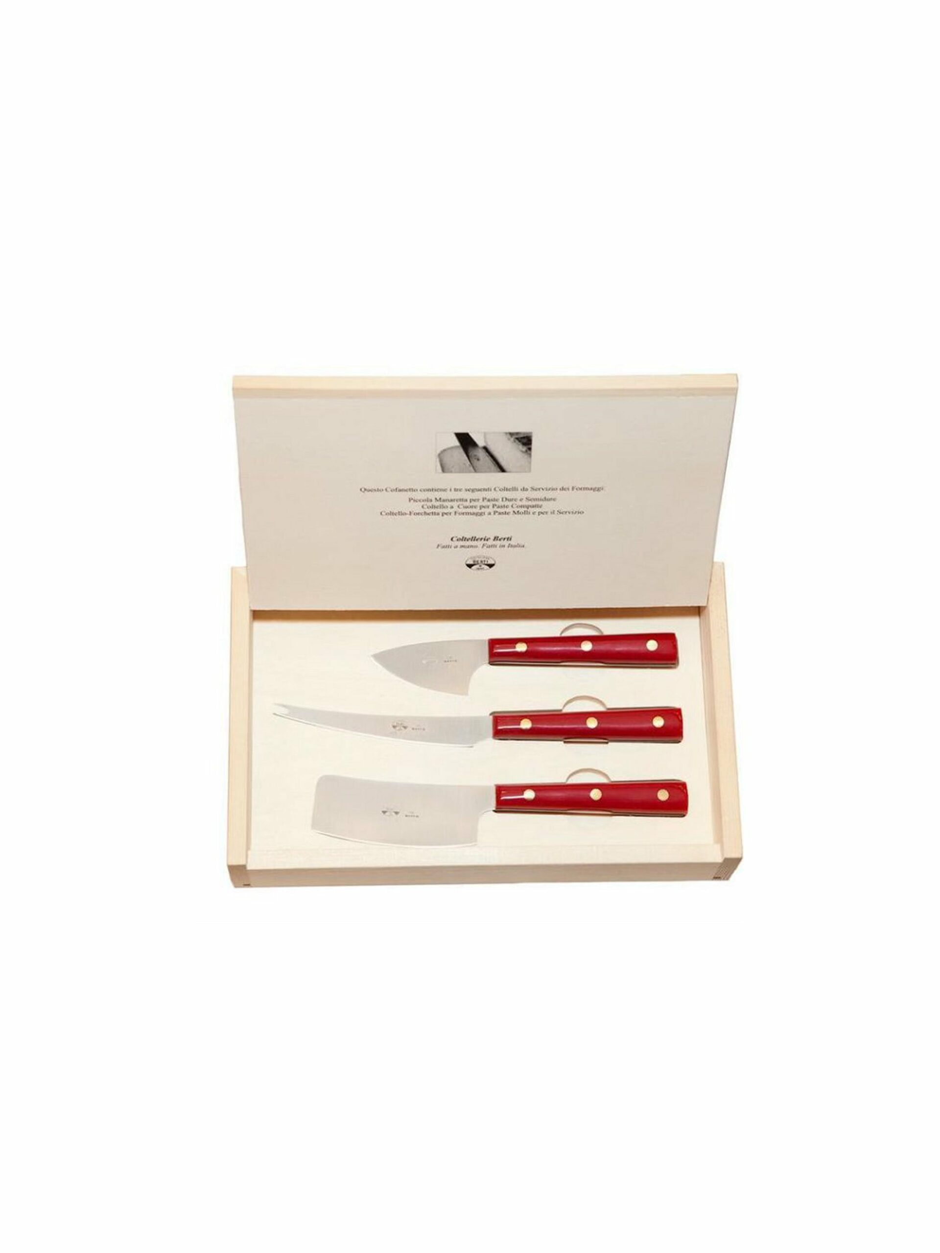 Berti Red Lucite Cheese Knives