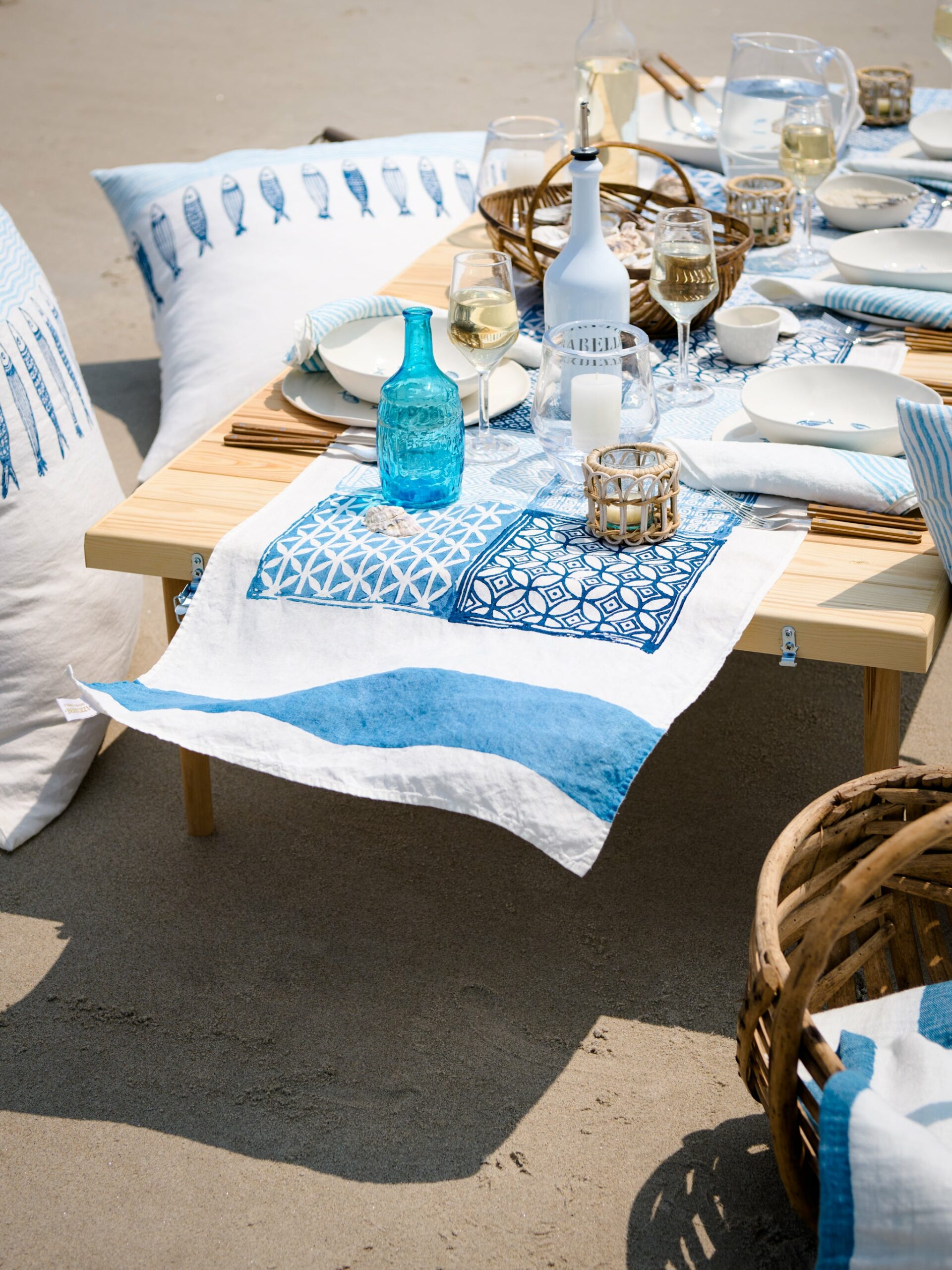 Bertozzi Taormina Blue Linen Collection