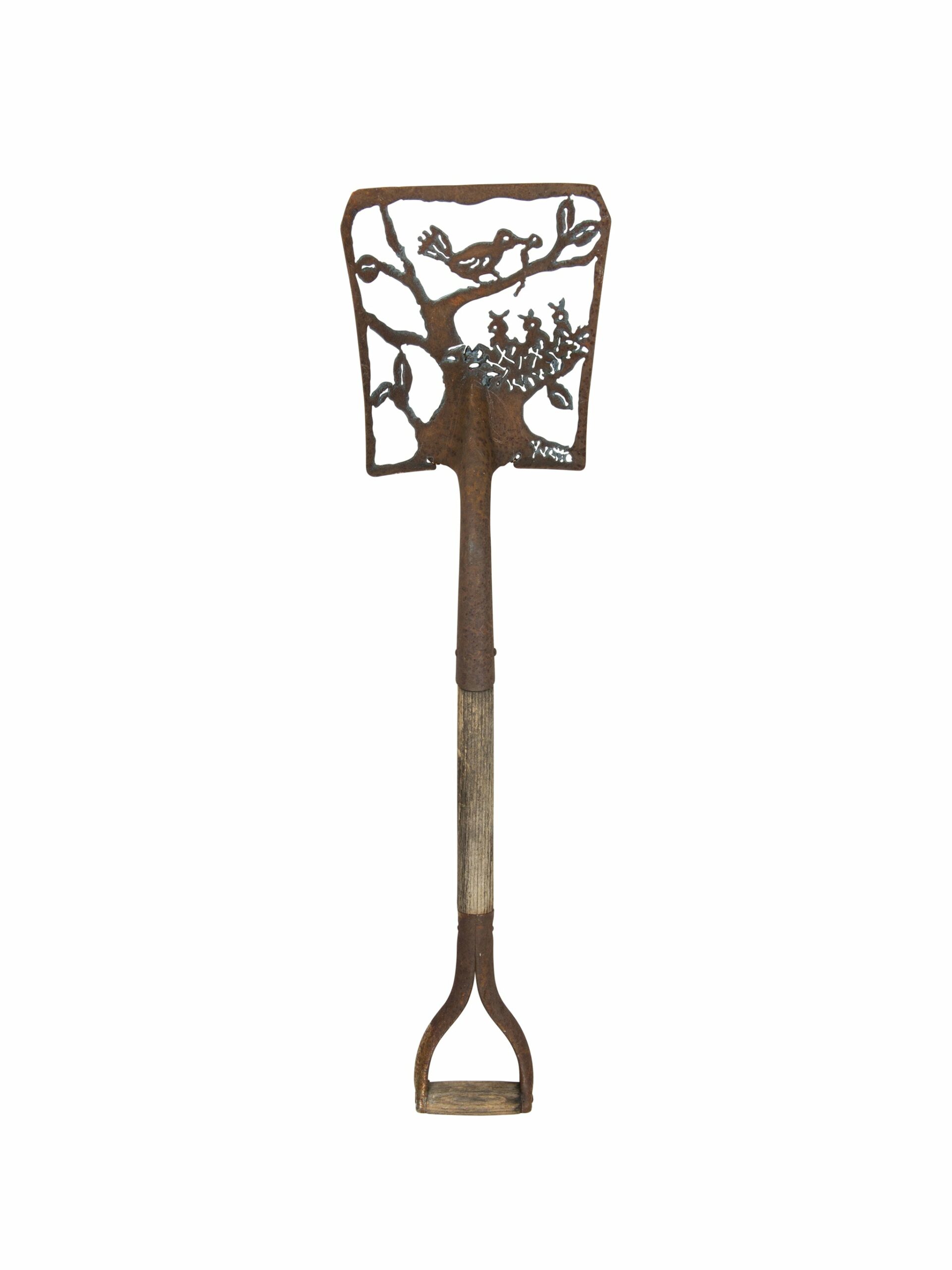 Birds & Nest Vintage Garden Shovel Art