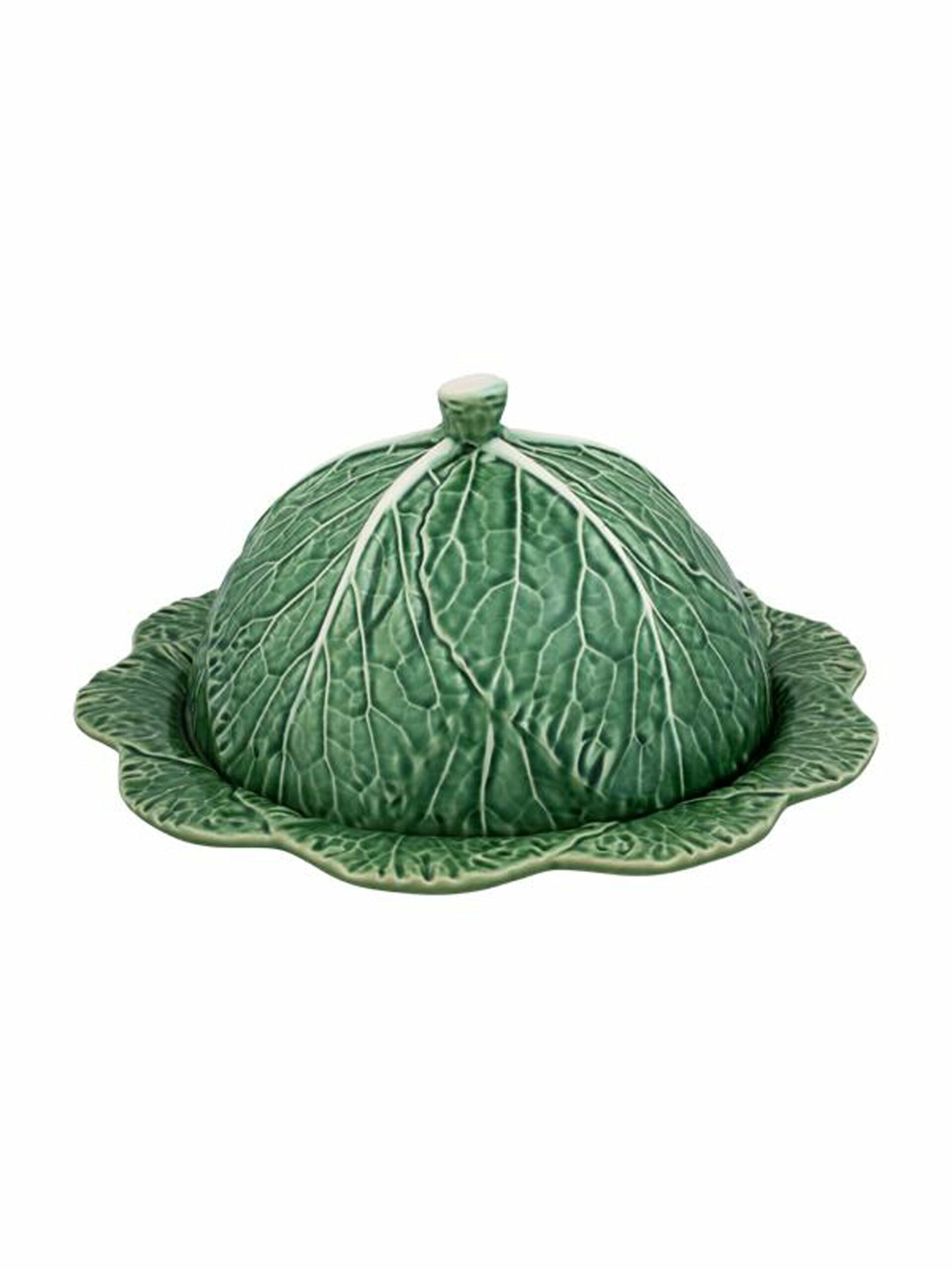 Bordallo Pinheiro Cabbage Domed Cheese Tray