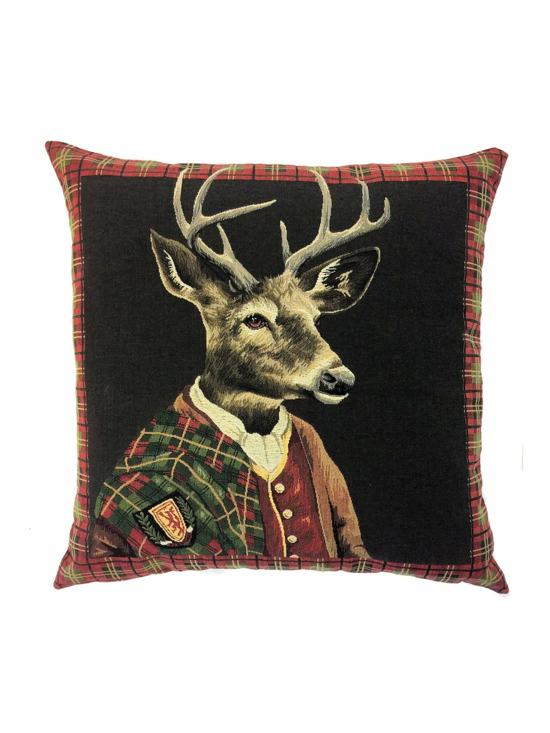 Buchanan Clan Side Facing Stag Pillow