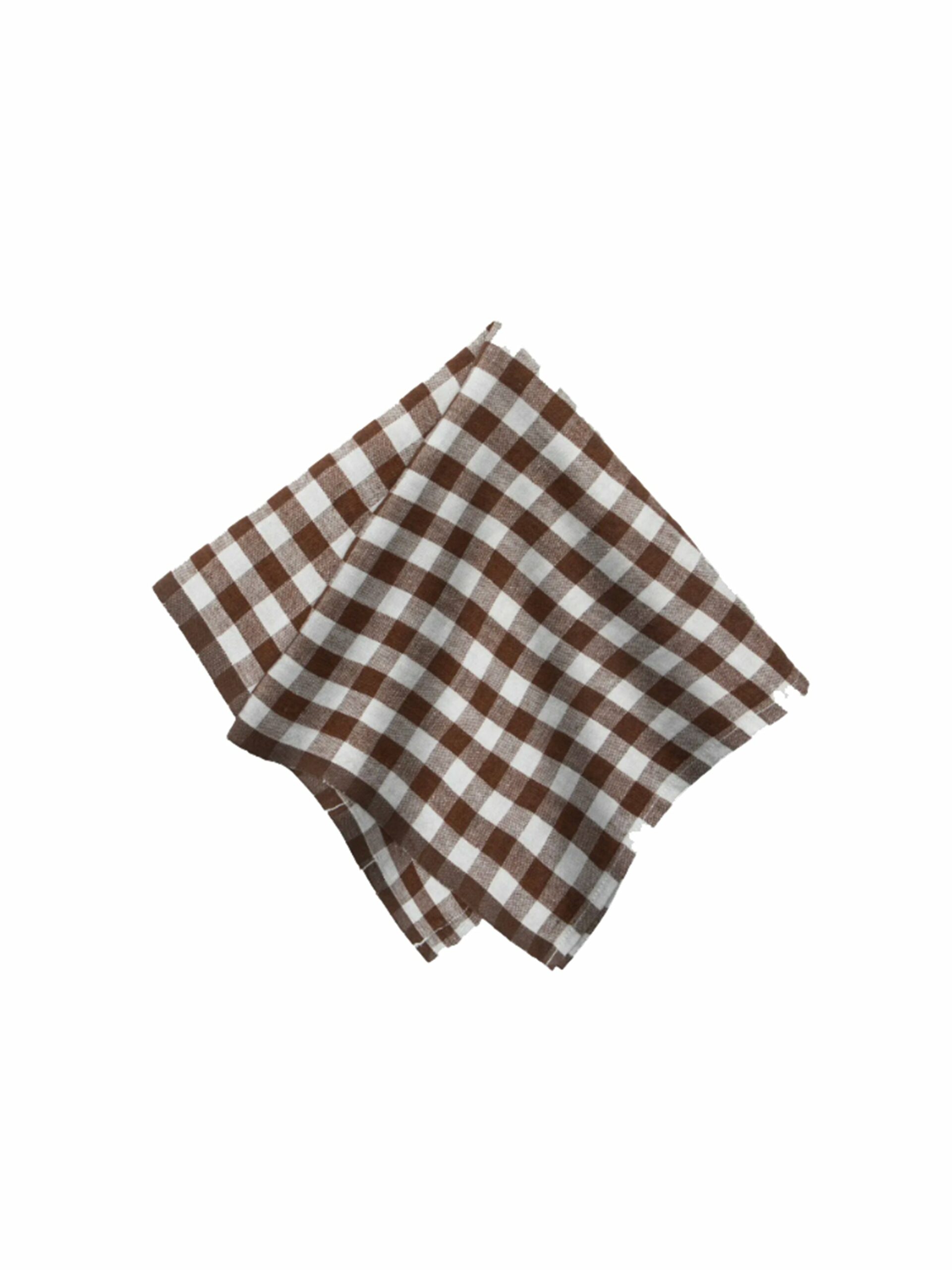 Chocolate Gingham Picnic Napkin Set