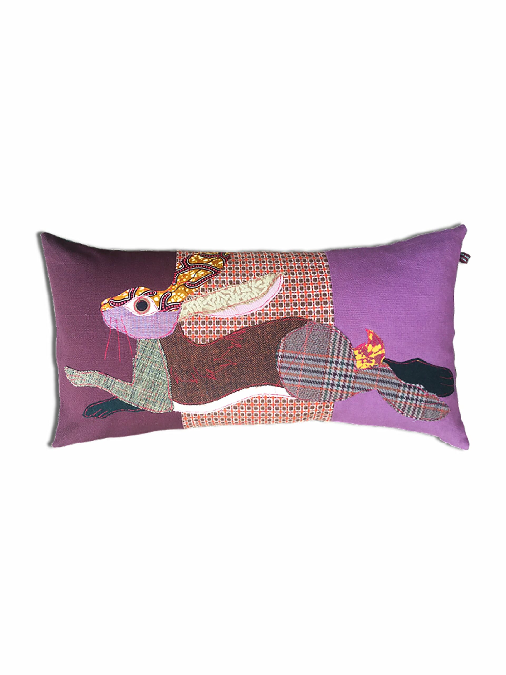 Carola van Dyke Leaping Hare Pillow