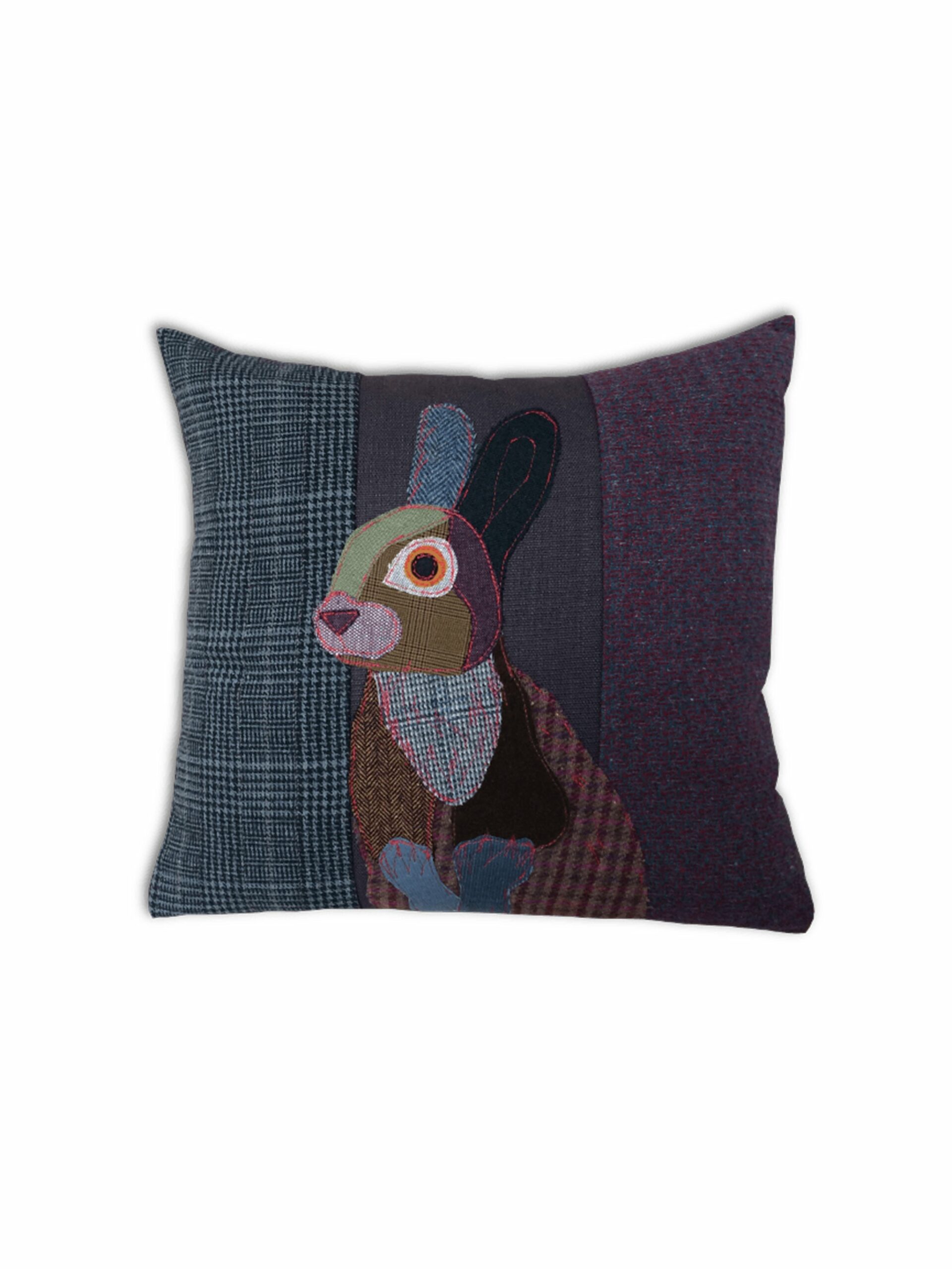 Carola van Dyke Dark Rabbit Pillow