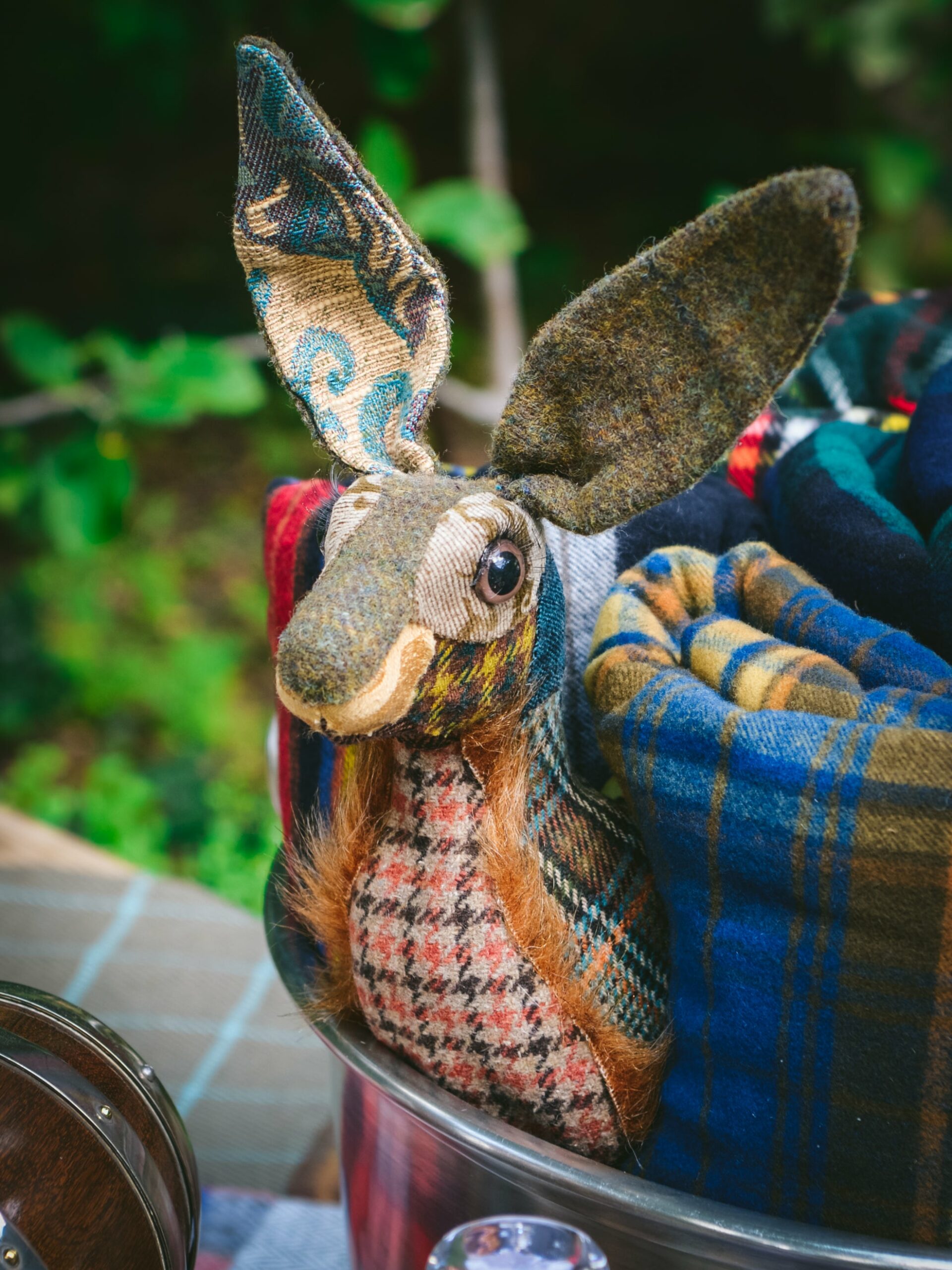 Carola van Dyke Tweed Tartan Textile Rabbit