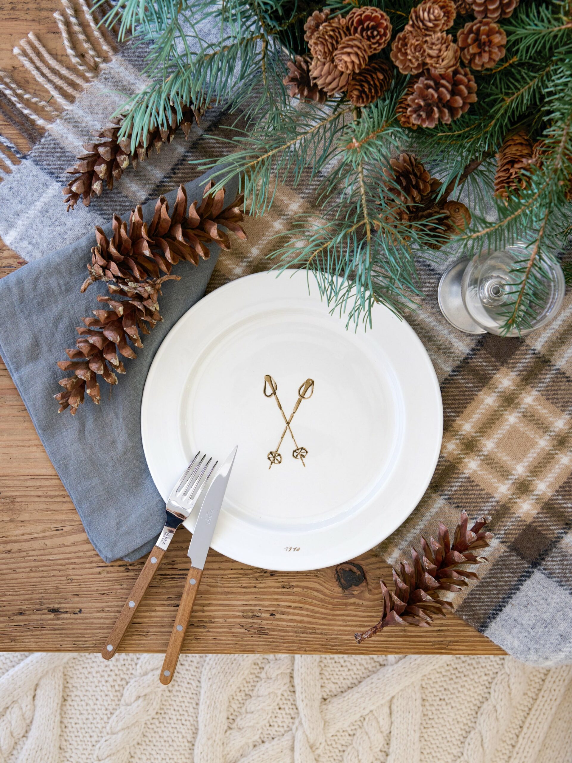 Chehoma Acentielle Ski Dinner Plate