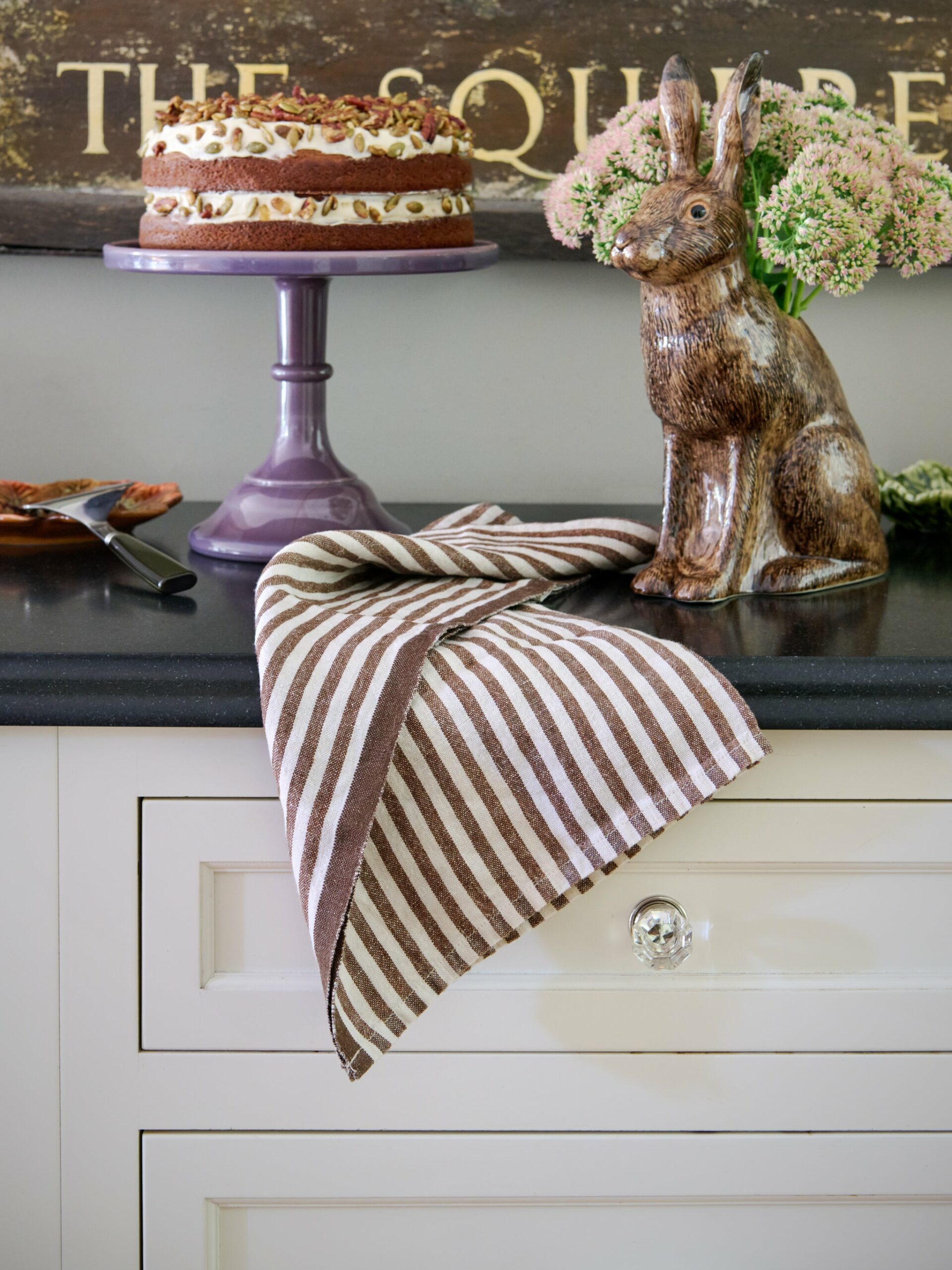 Chocolate Stripe Napkin Set