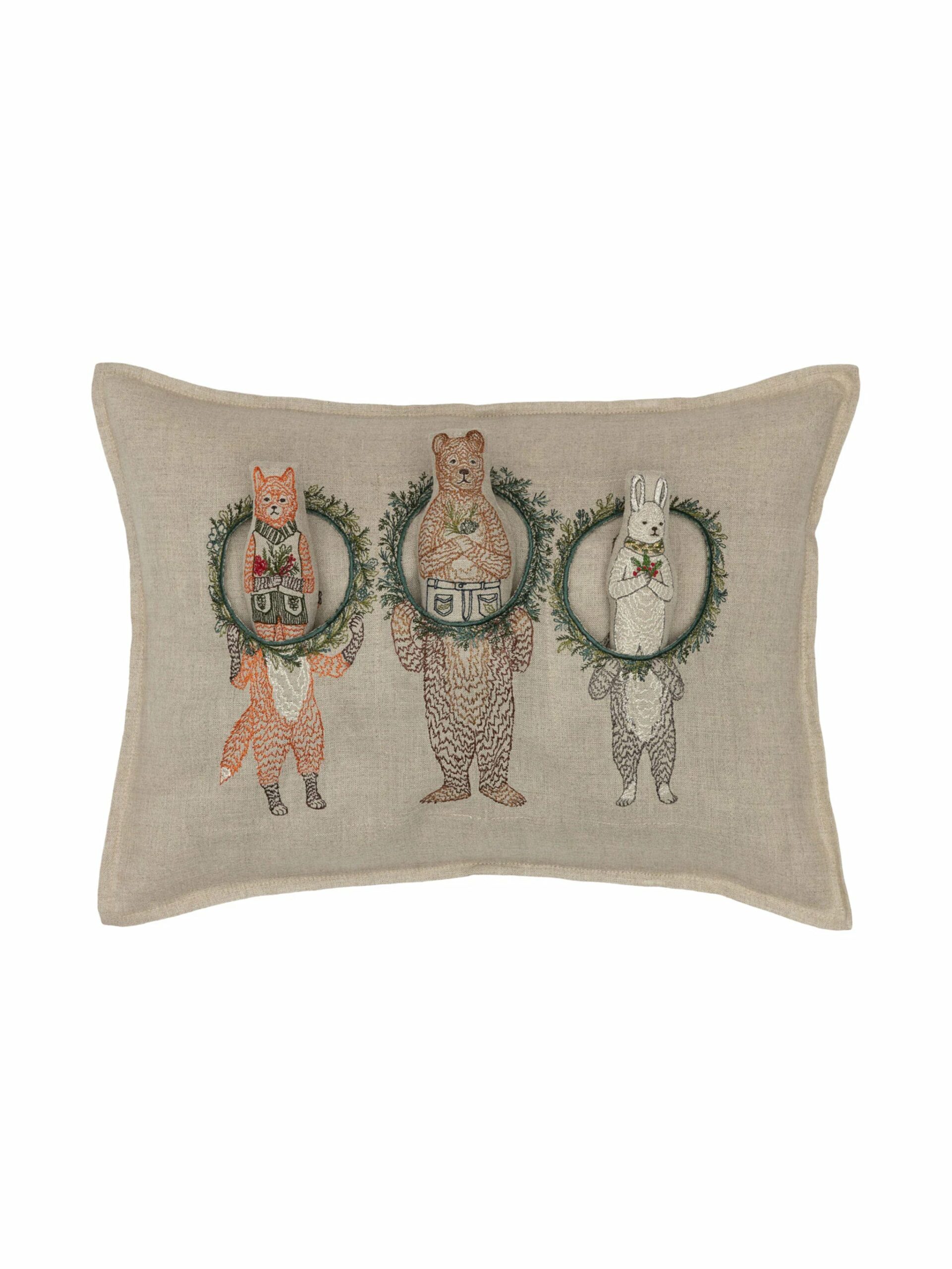 Coral & Tusk Christmas Wreath Trio Pocket Pillow