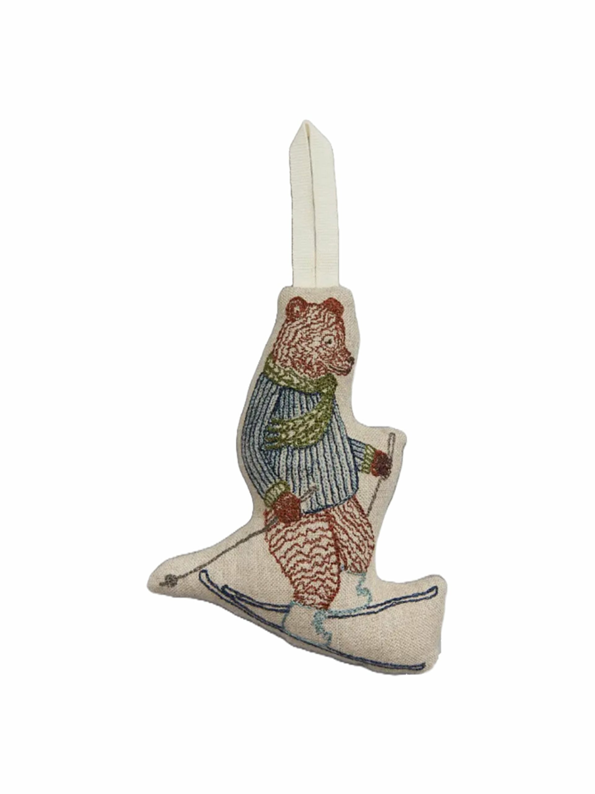 Coral & Tusk Downhill Bear Ornament