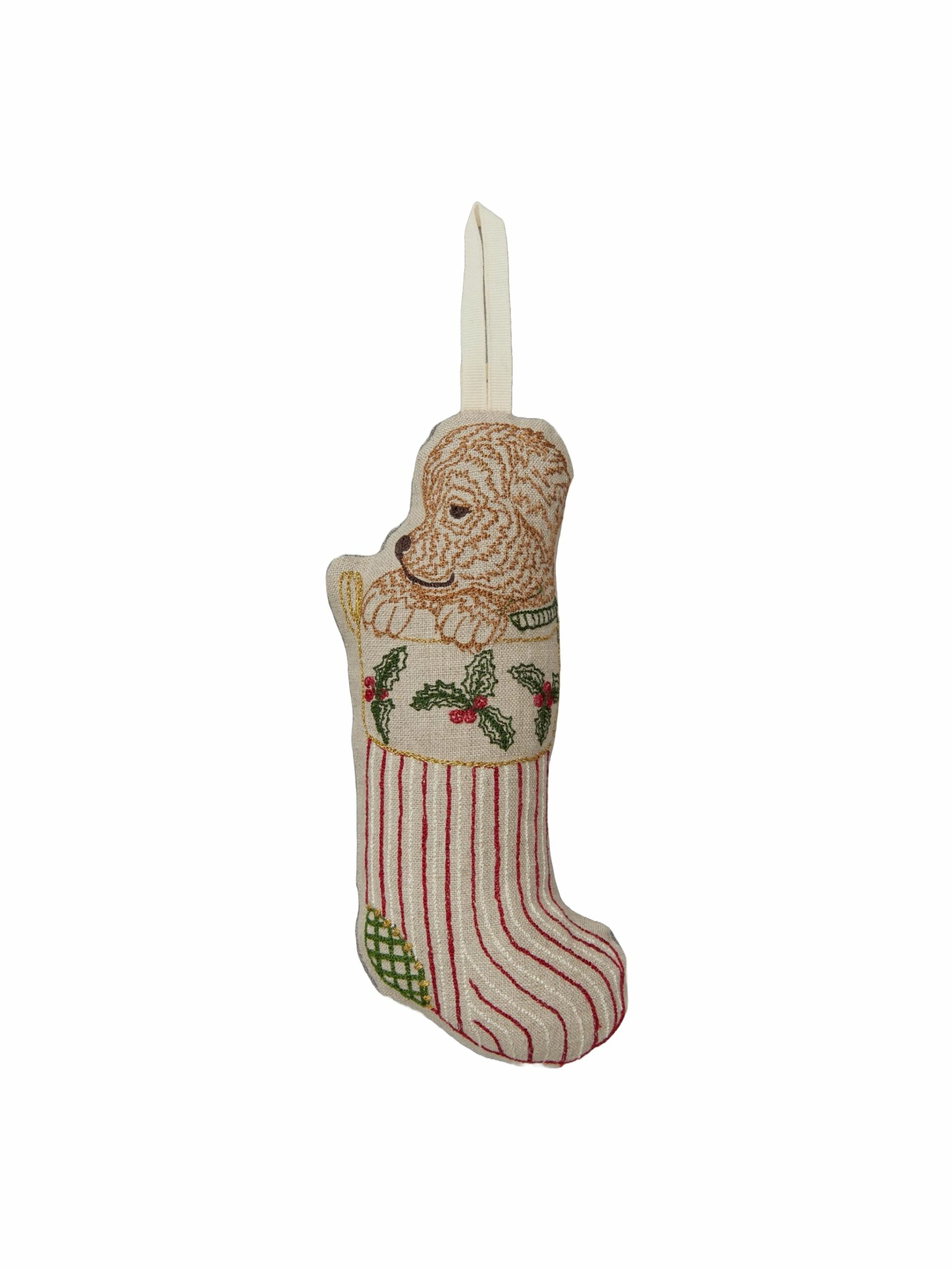 Coral & Tusk Puppy Stocking Ornament