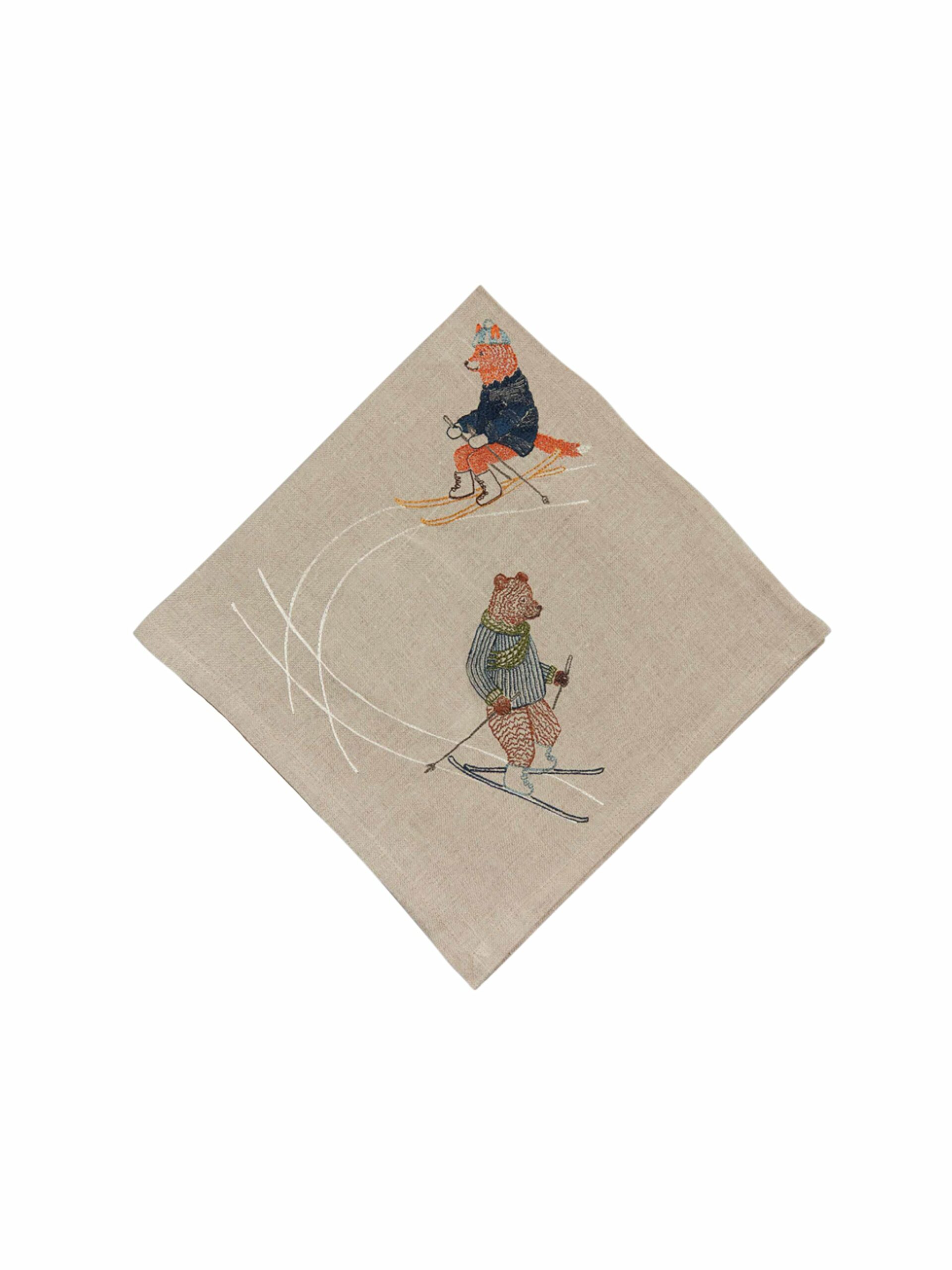 Coral & Tusk Downhill Skiers Dinner Napkins