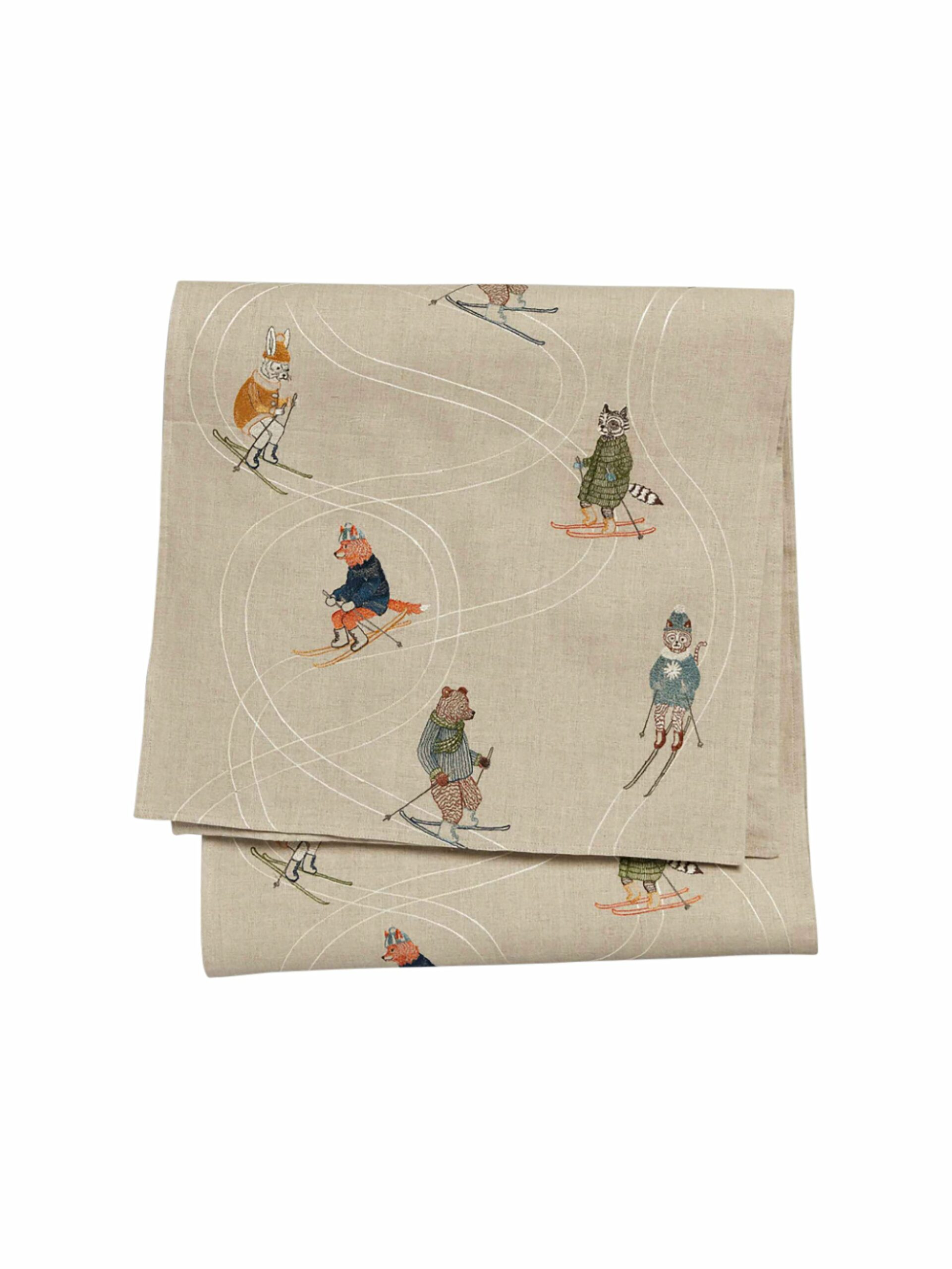 Coral & Tusk Downhill Skiers Table Runner