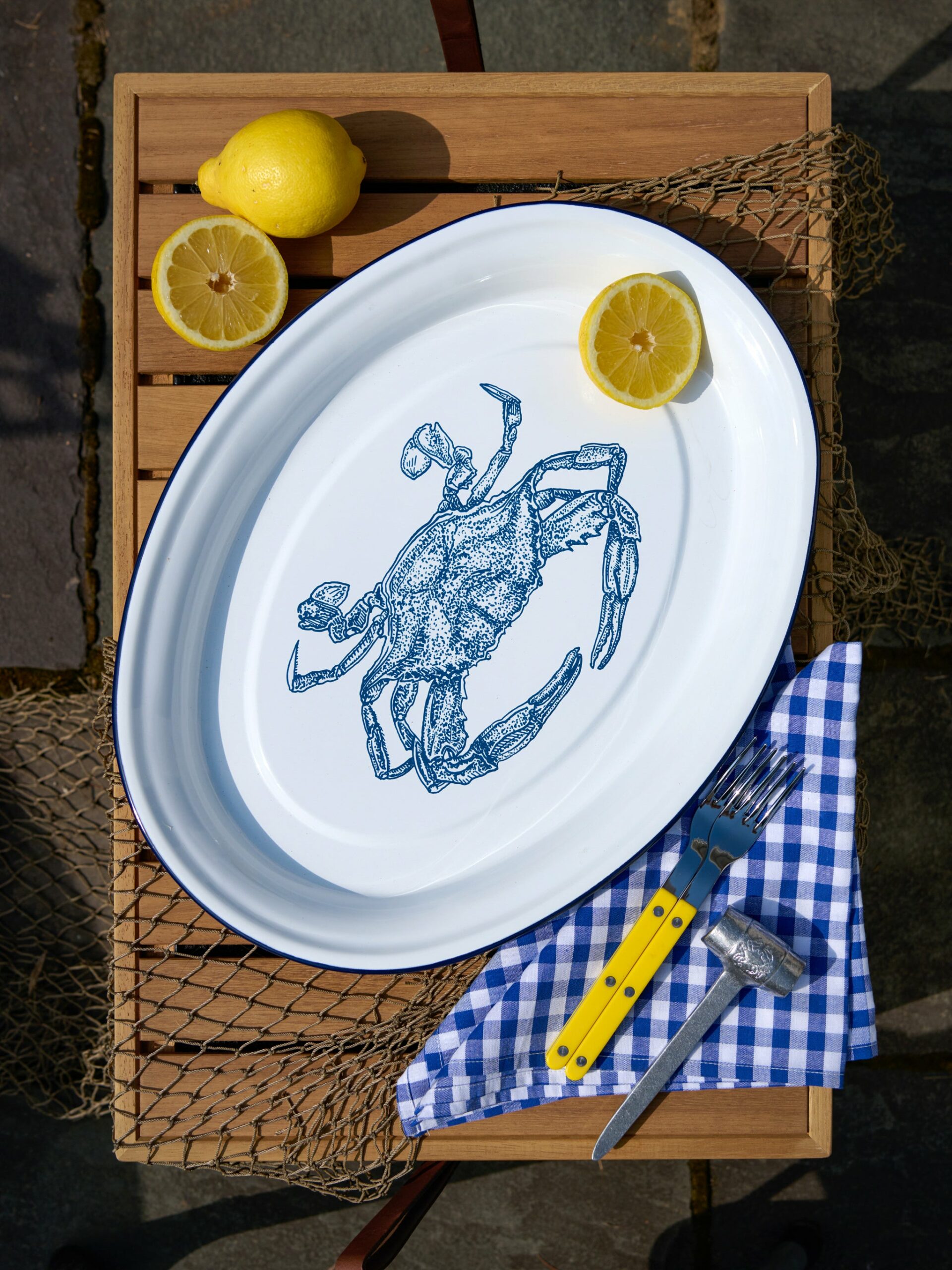 Crow Canyon Crab Oval Tray