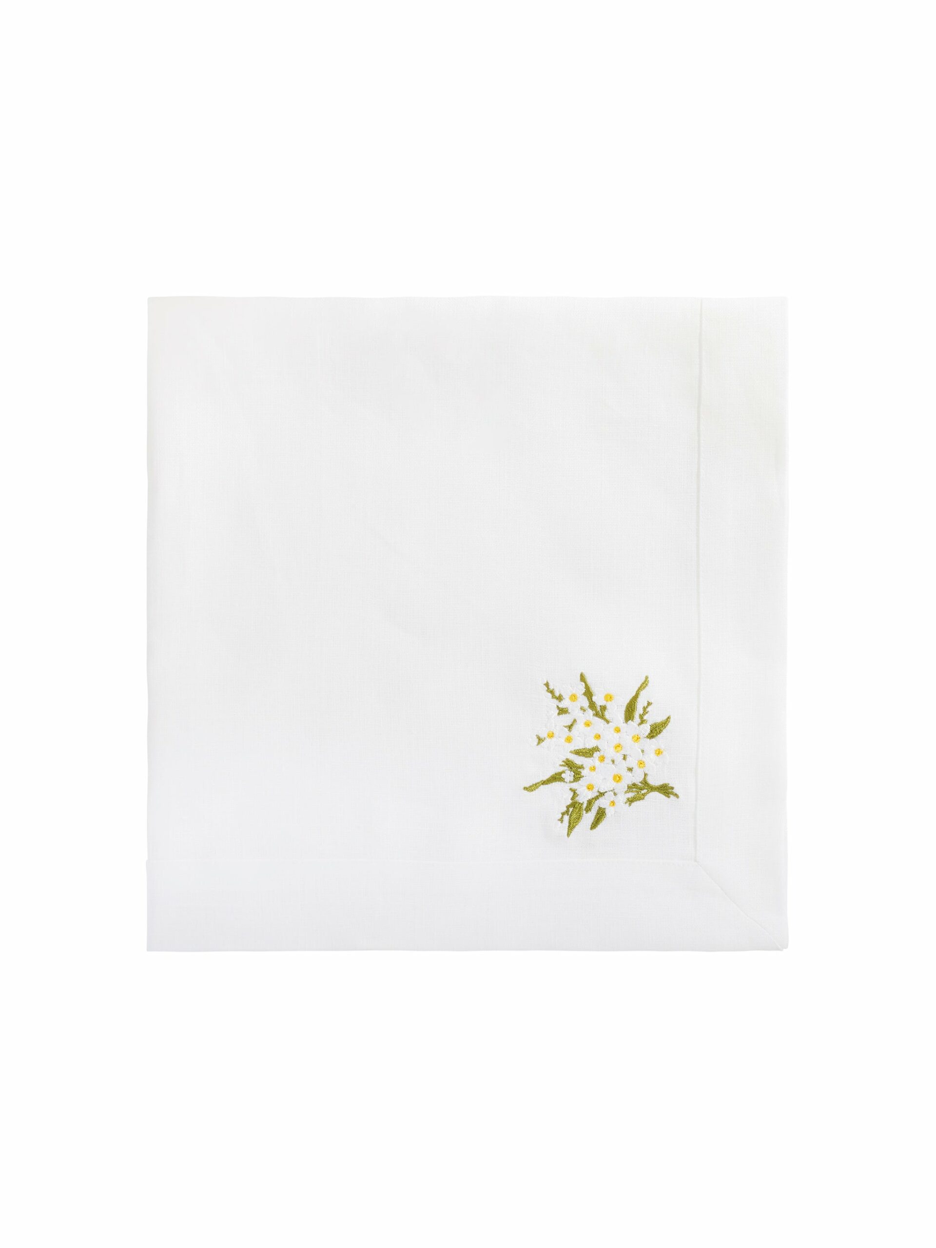 Daisy Bouquet Embroidered Dinner Napkin Set