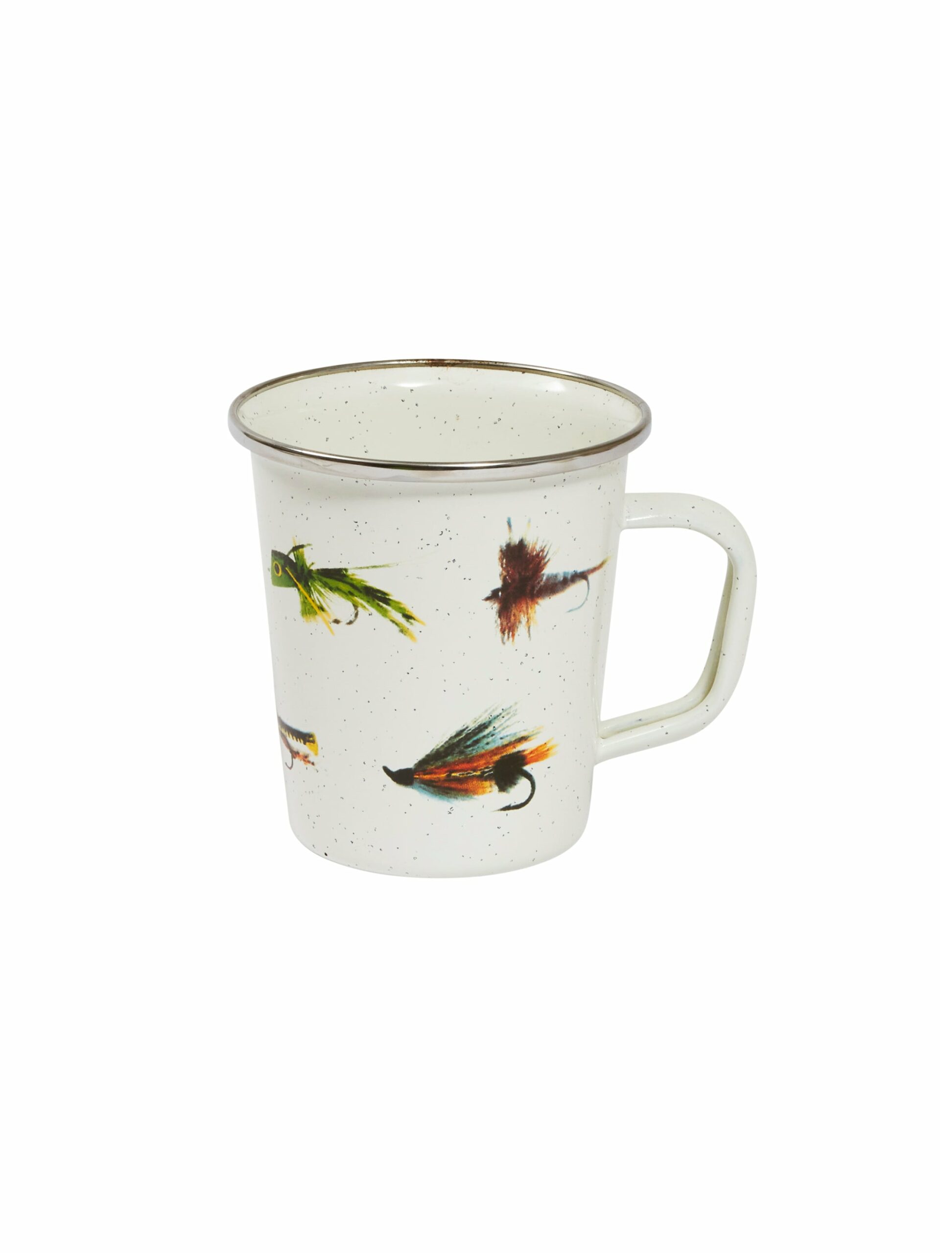 Enamelware Fly Fishing Latte Mug