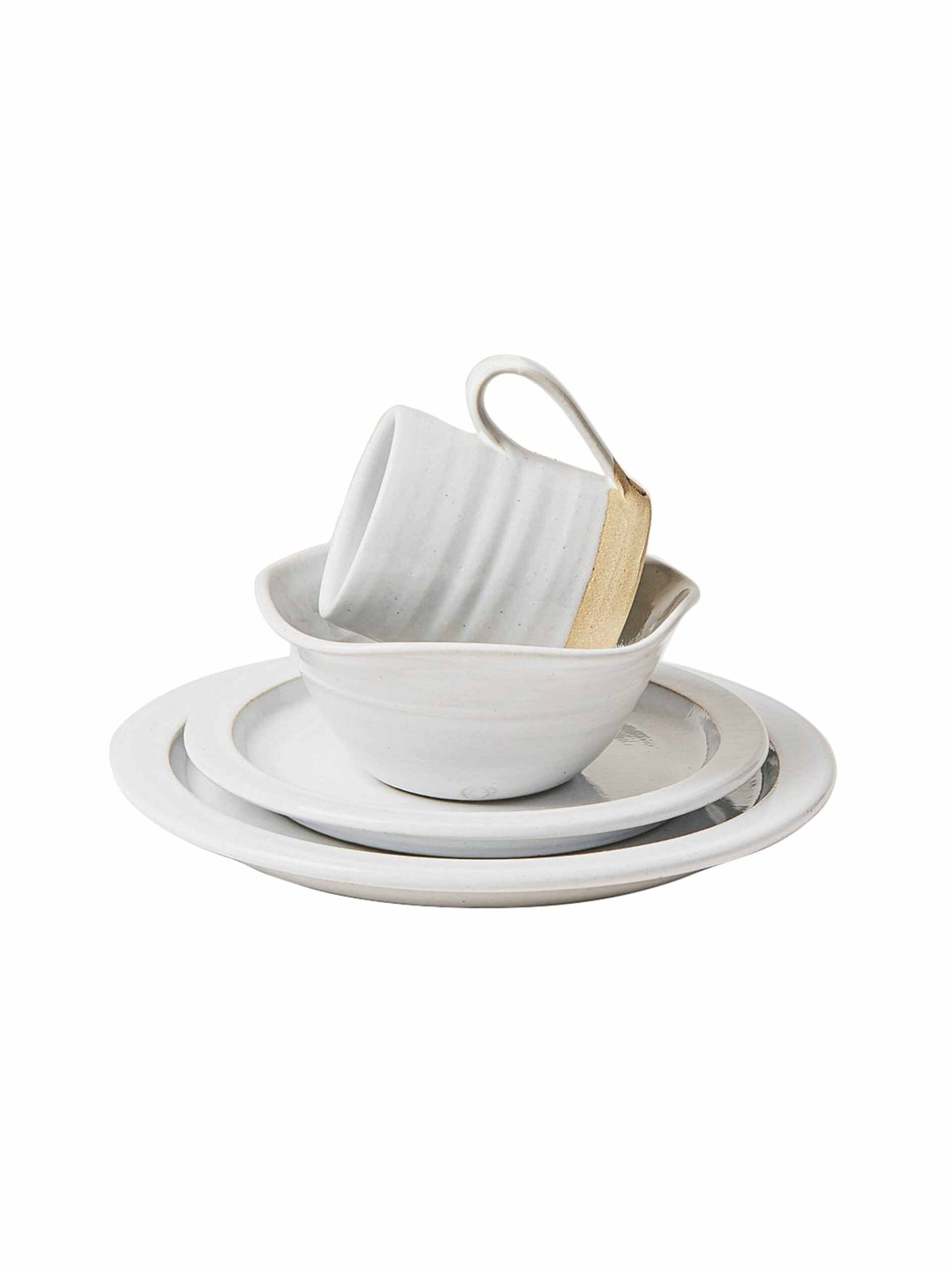 Farmhouse Pottery White Silo Place Setting 4 Piece