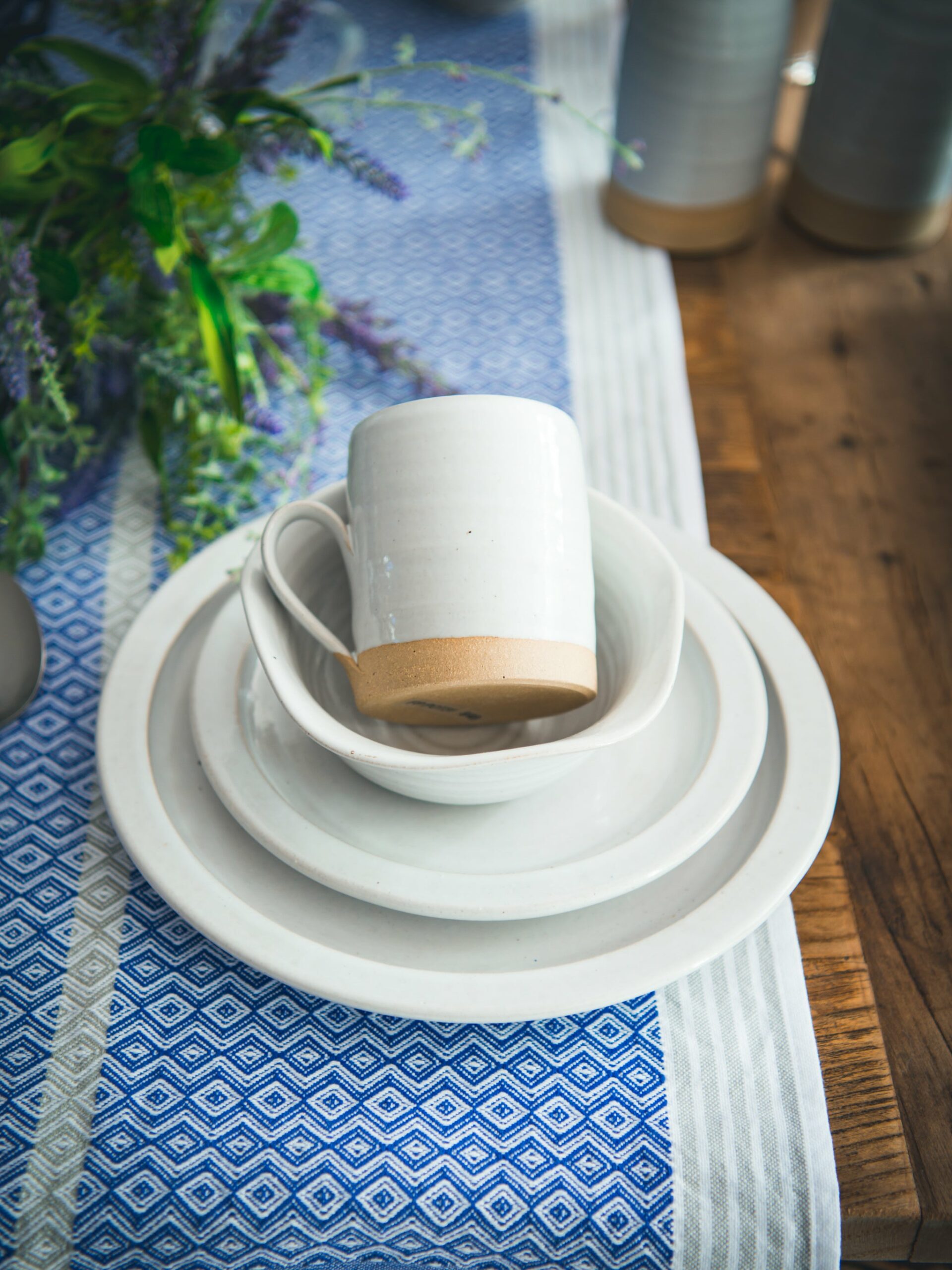 Farmhouse Pottery White Silo Place Setting 4 Piece