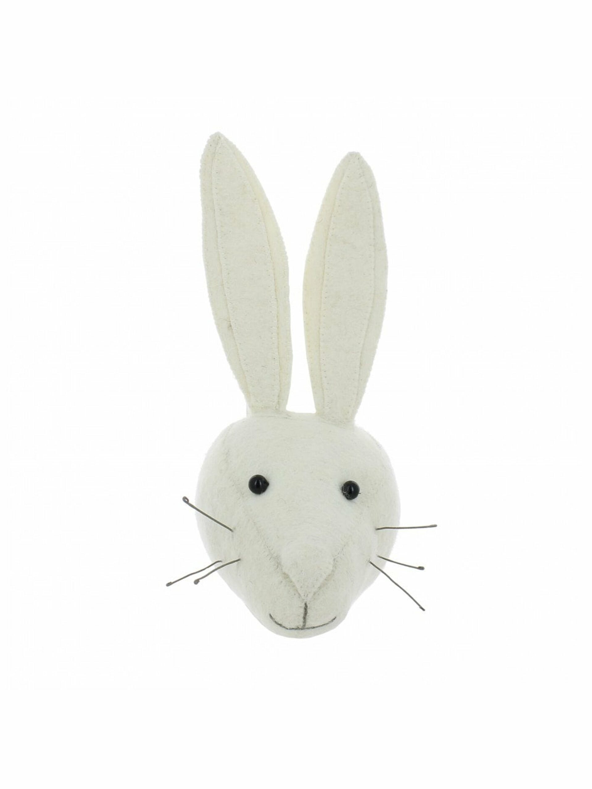 Fiona Walker England Mini White Rabbit Head