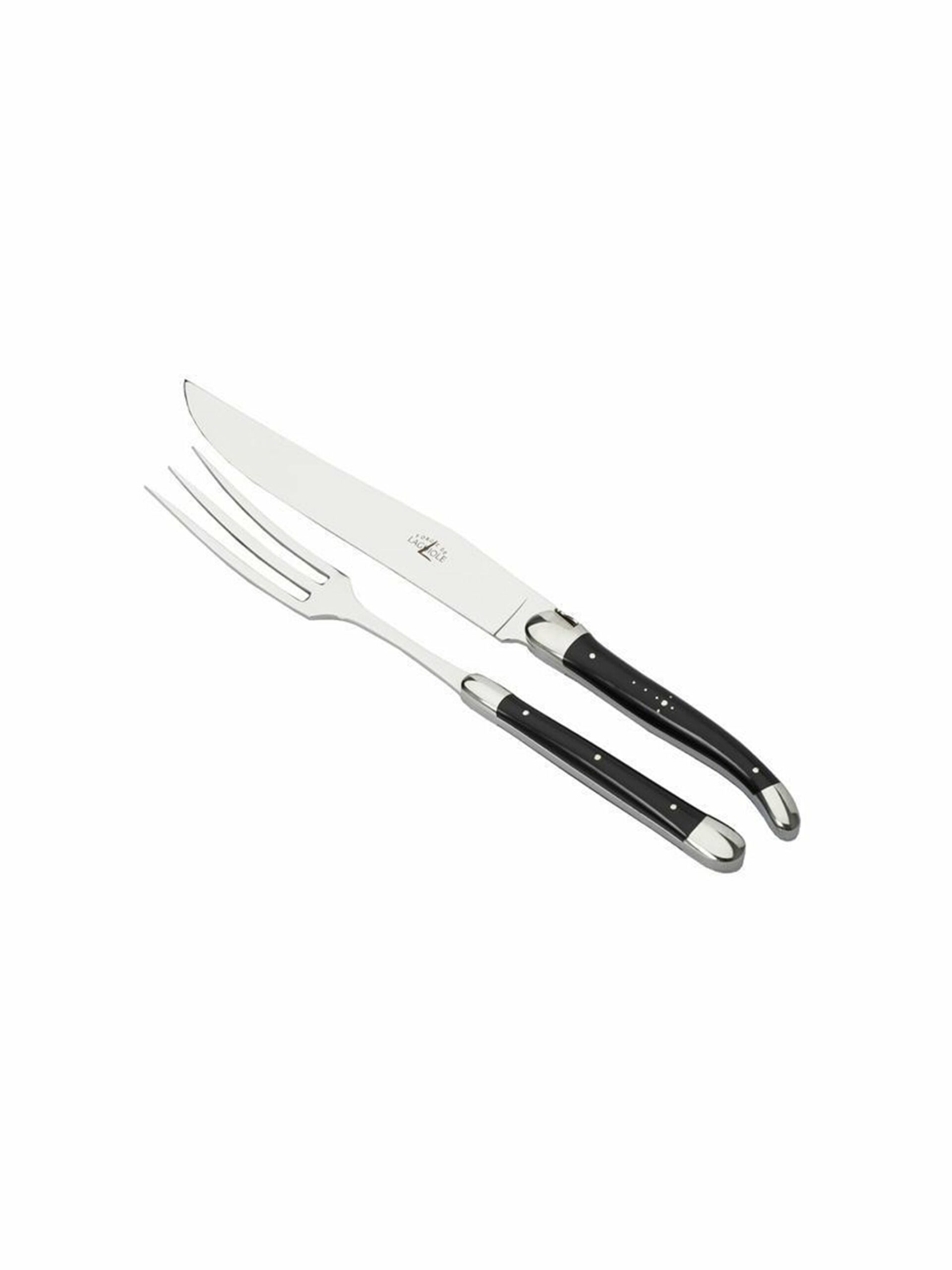 Forge de Laguiole Black Horn Carving Set