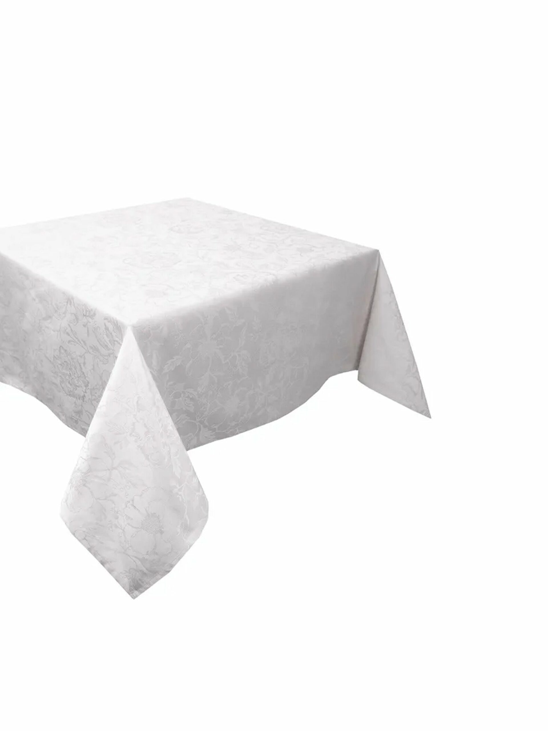 Garnier-Thiebaut Mille Charmes Blanc Coated Tablecloth