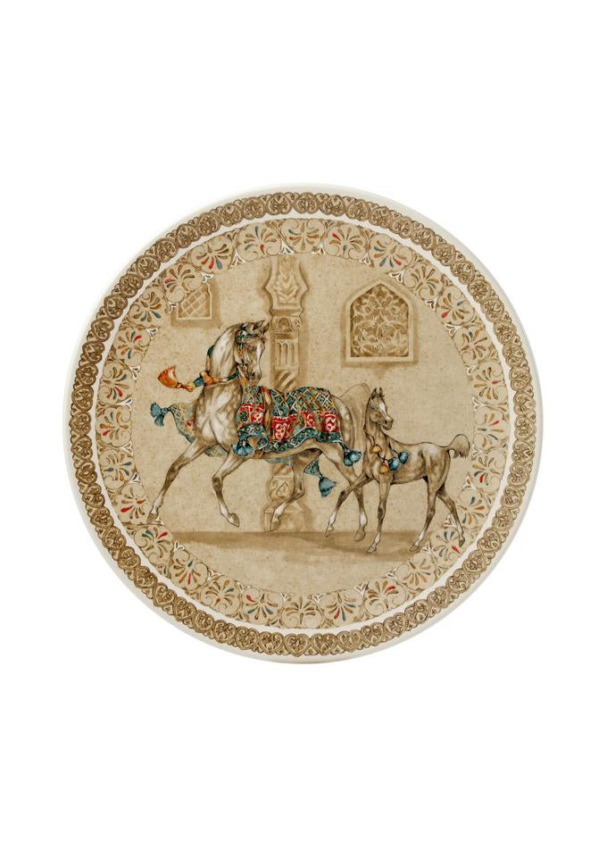 Gien Chevaux du Vent Cake Platter