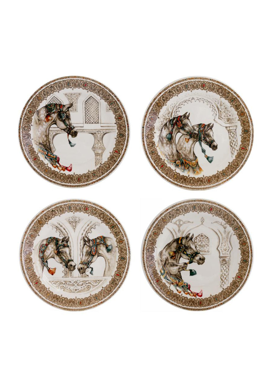 Gien Chevaux du Vent Salad Plate Set