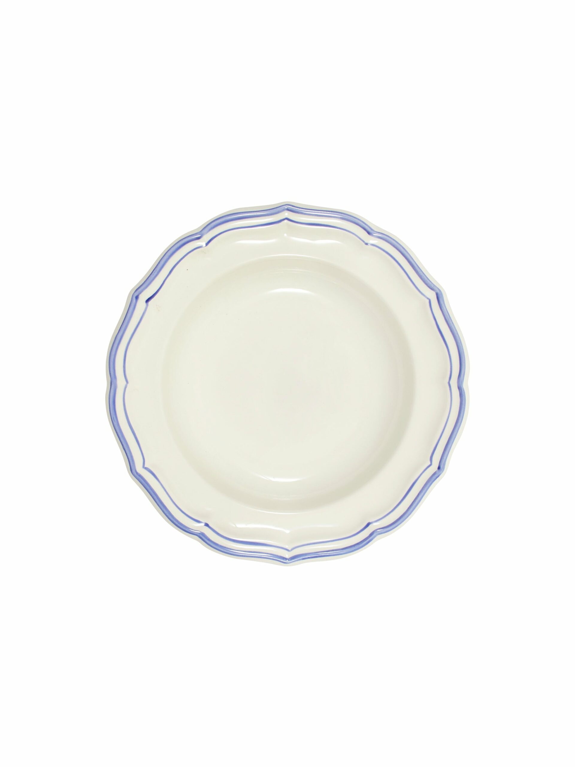 Gien Filet Blue Soup Plate