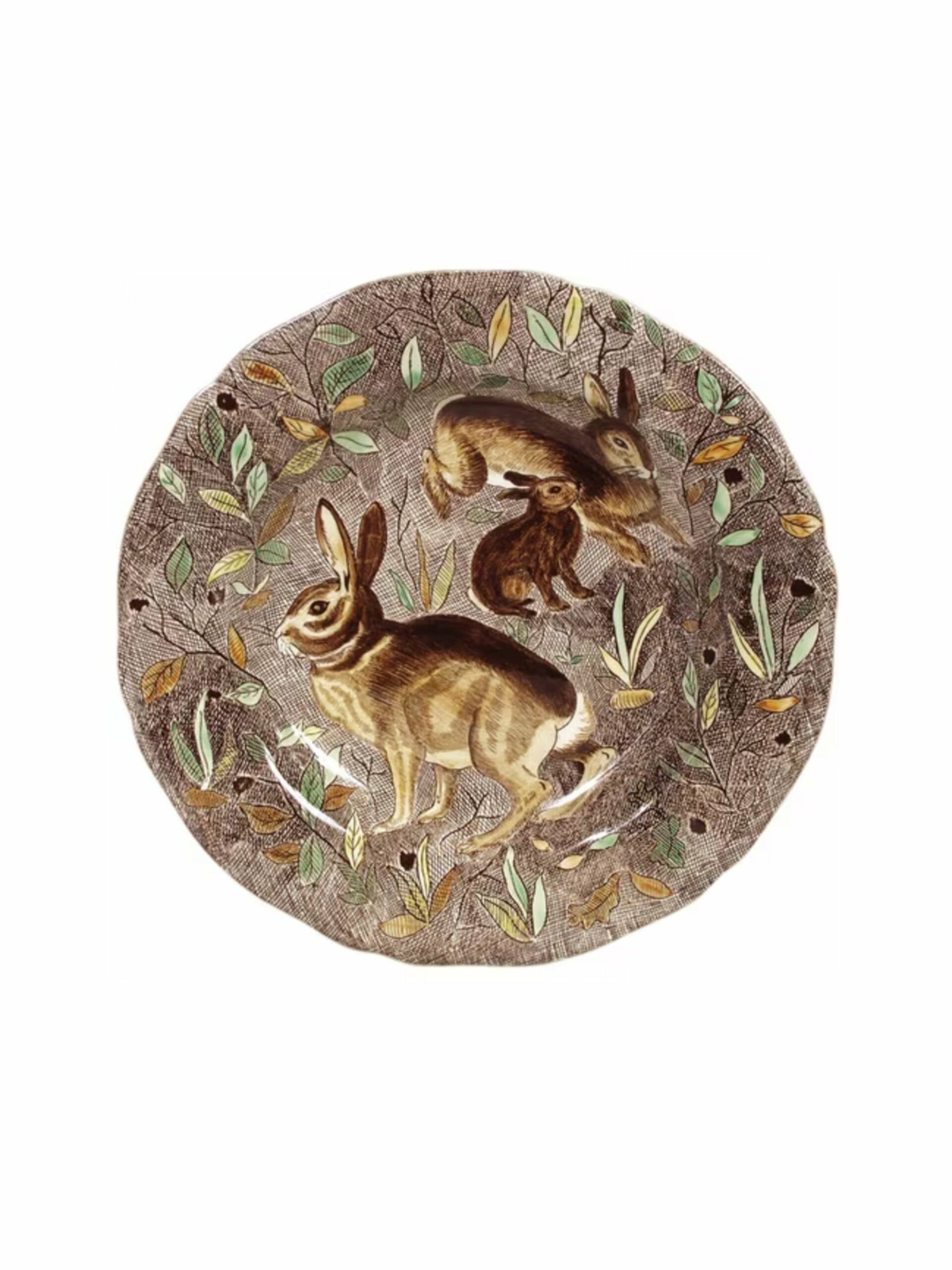 Gien Rambouillet Dinner Plate Rabbits