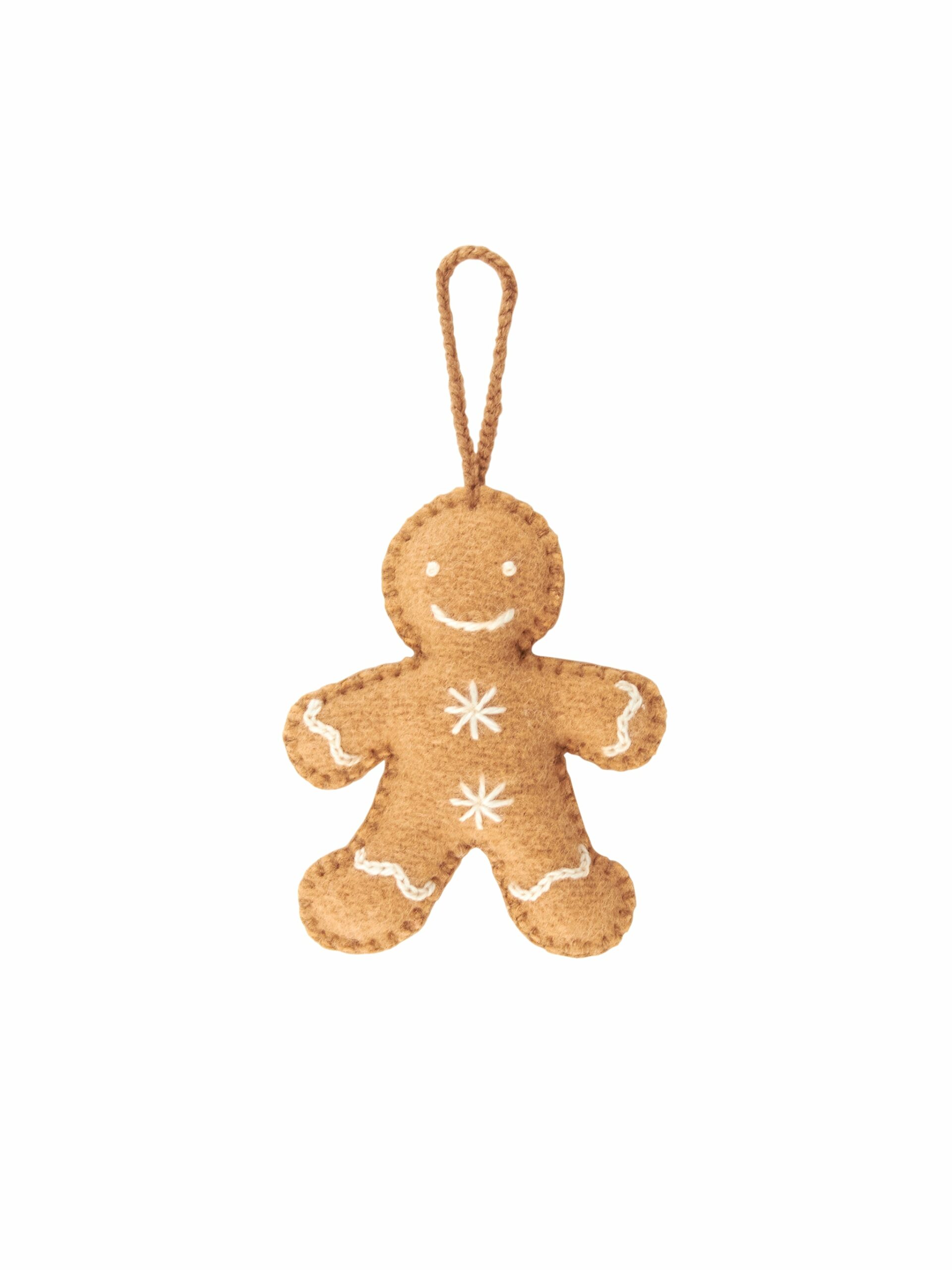 Gingerbread Man Wool Felt Ornament