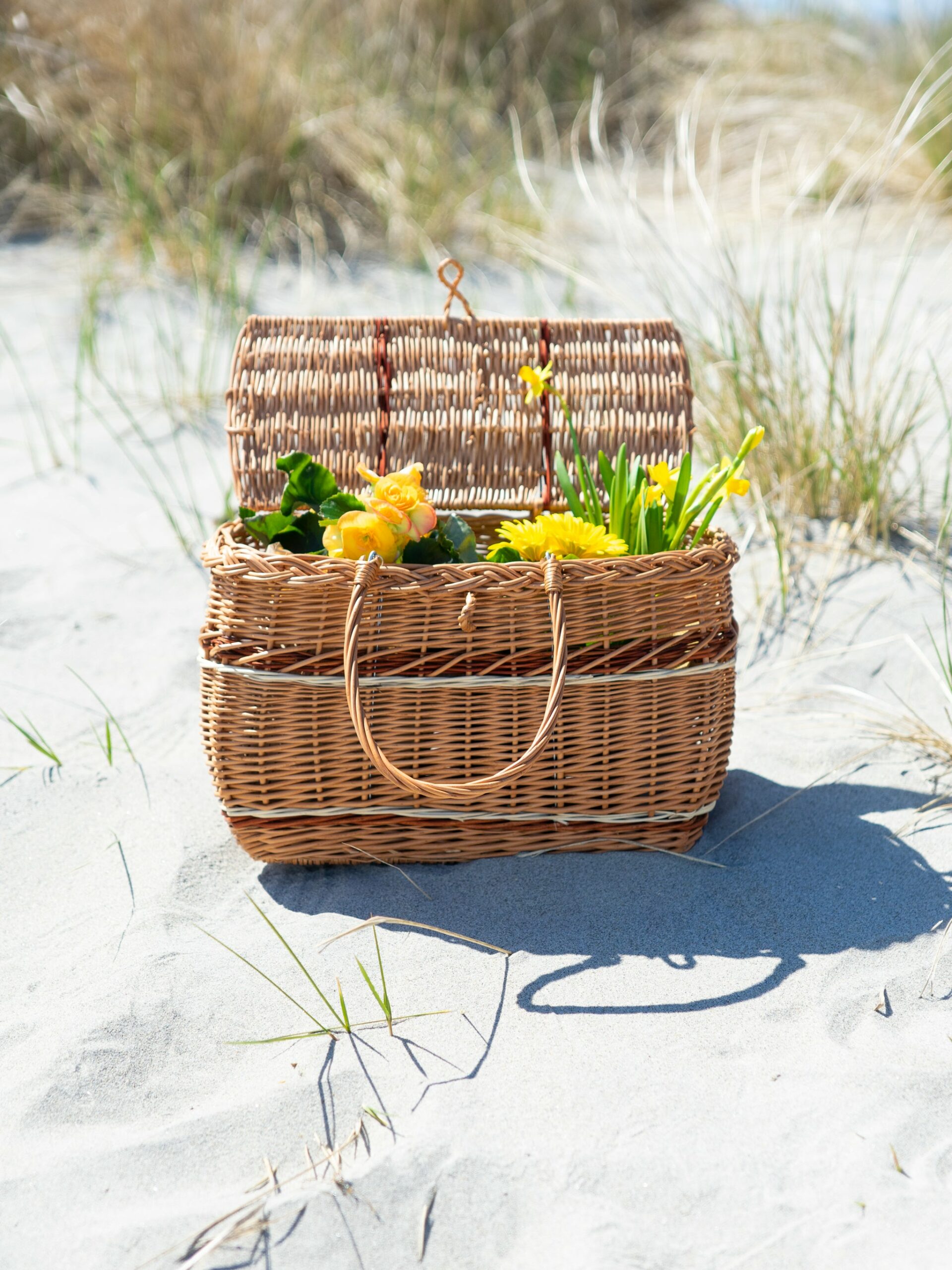 Hamptons Wicker Shopping Basket