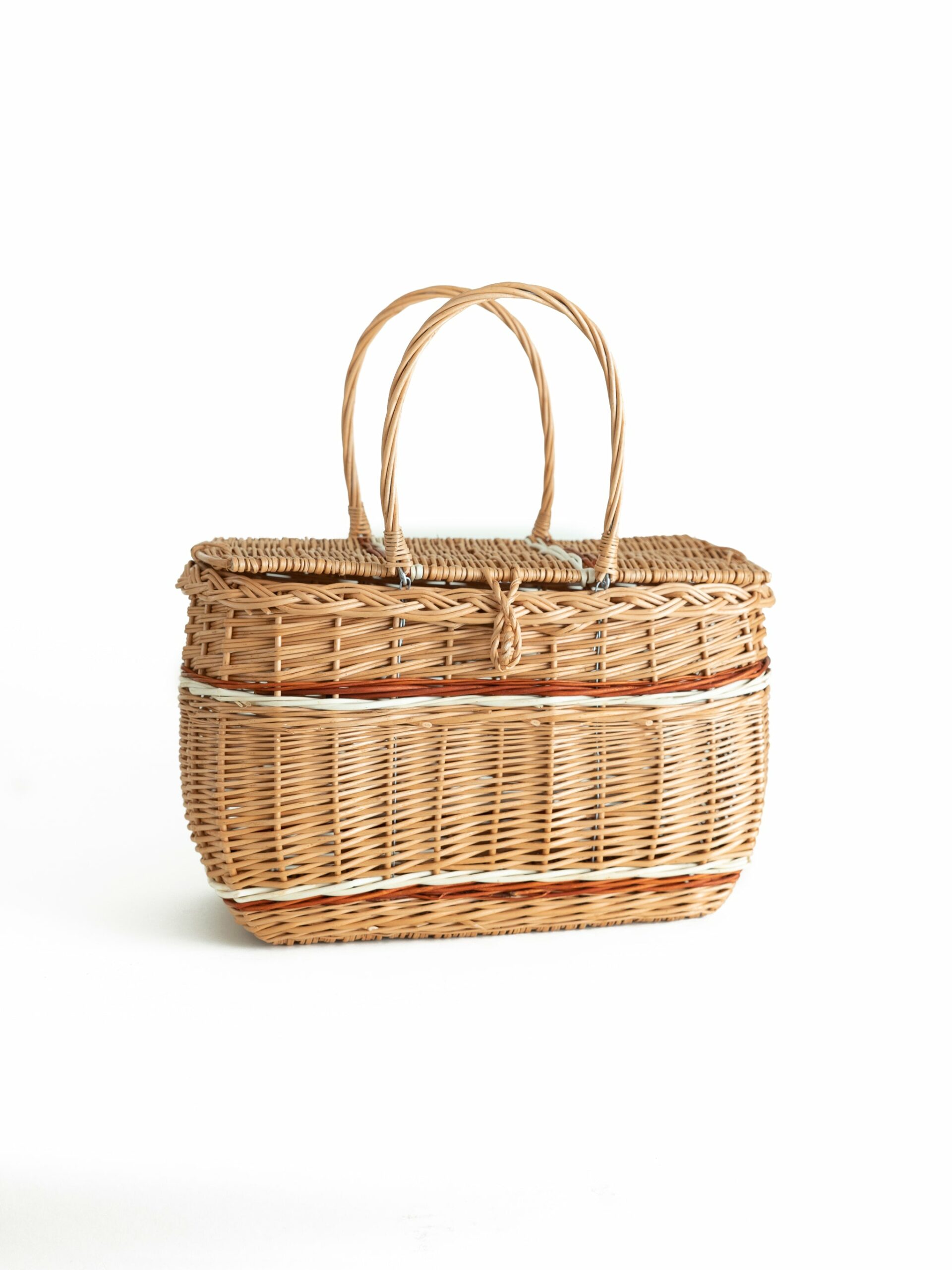 Hamptons Wicker Shopping Basket