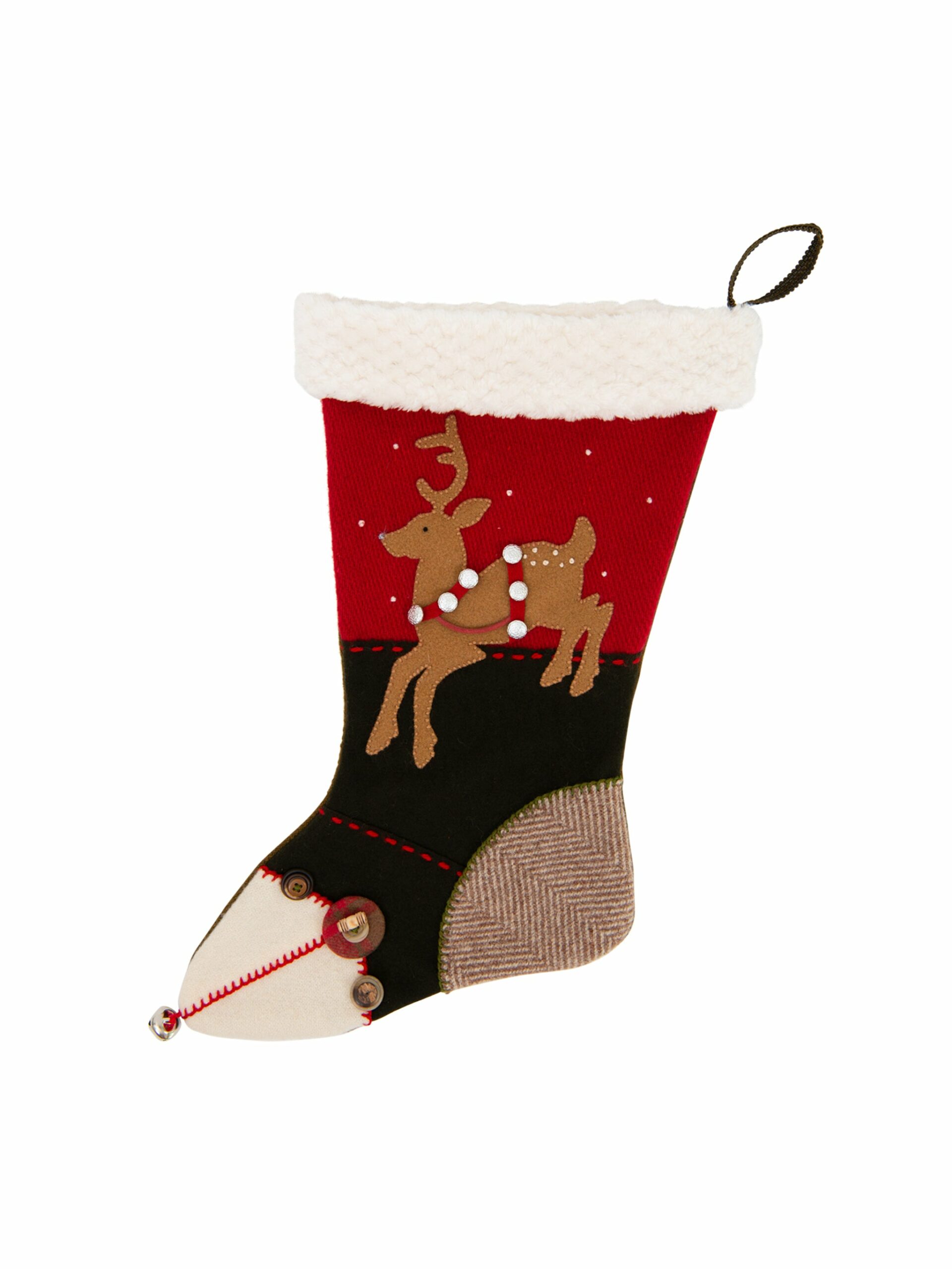 Heirloom Reindeer Wool Stocking