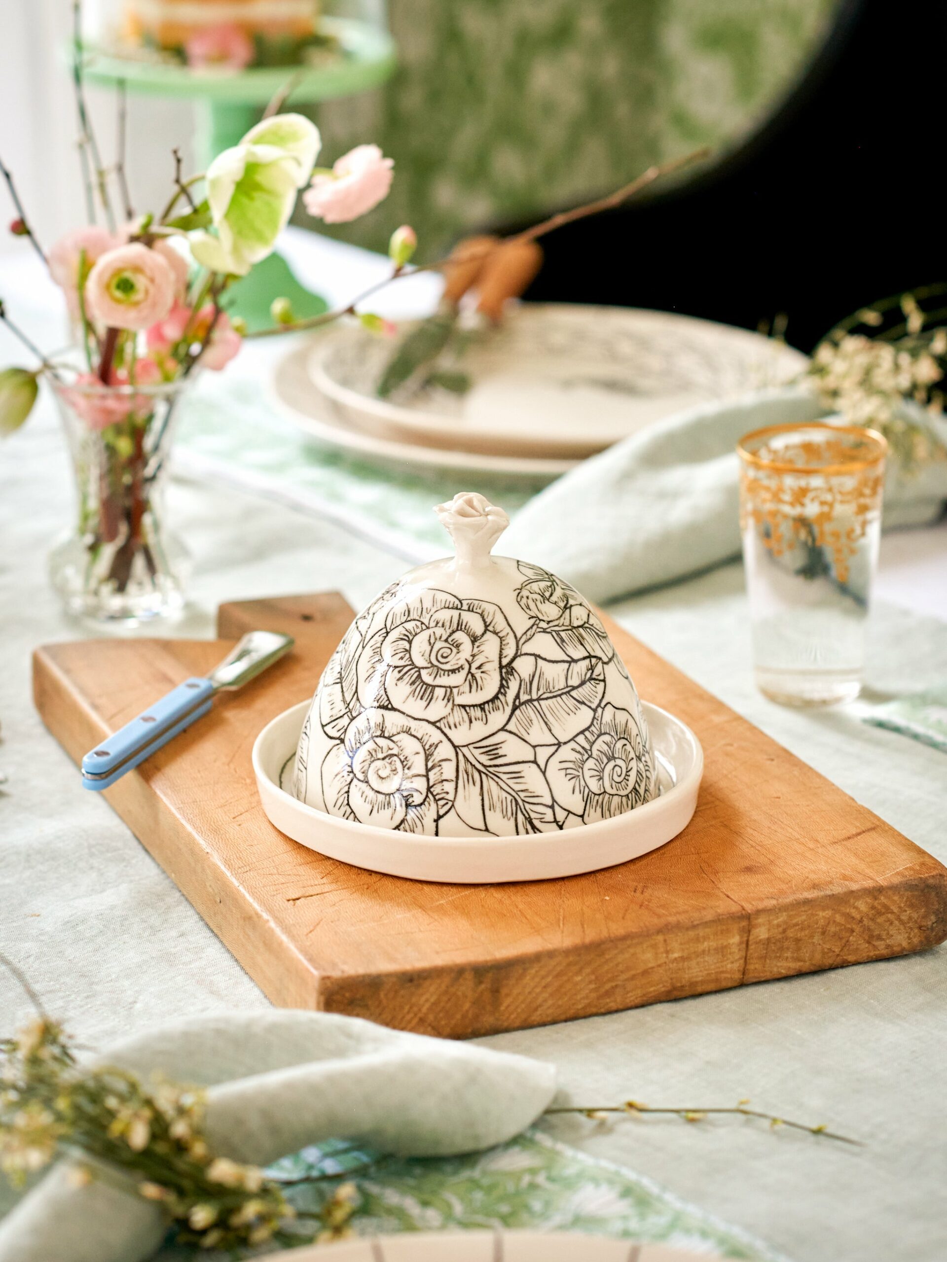 Hope and Mary Woodland Animal Domed Butter Dish