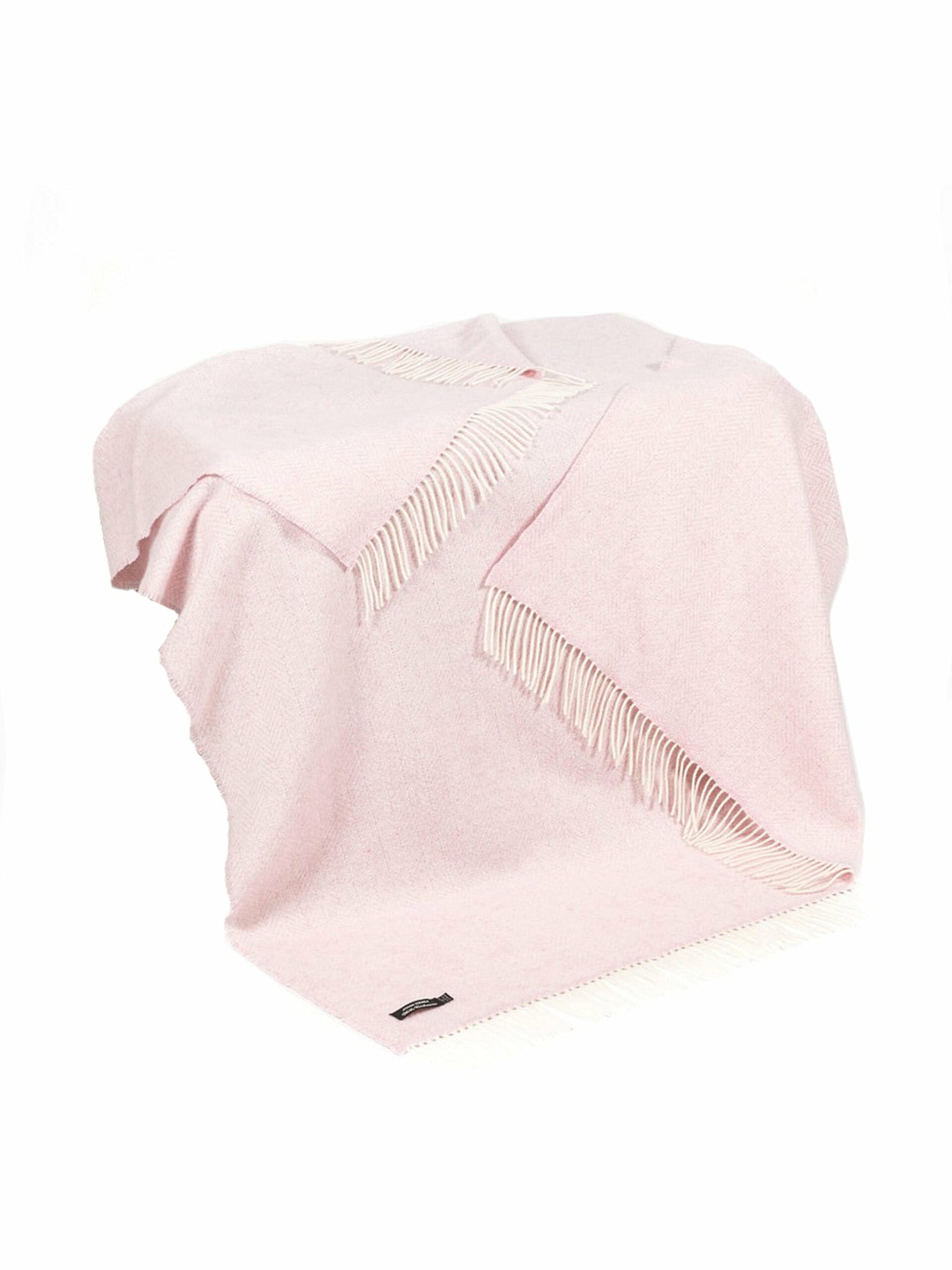 Irish Cashmere and Wool Pink Throw