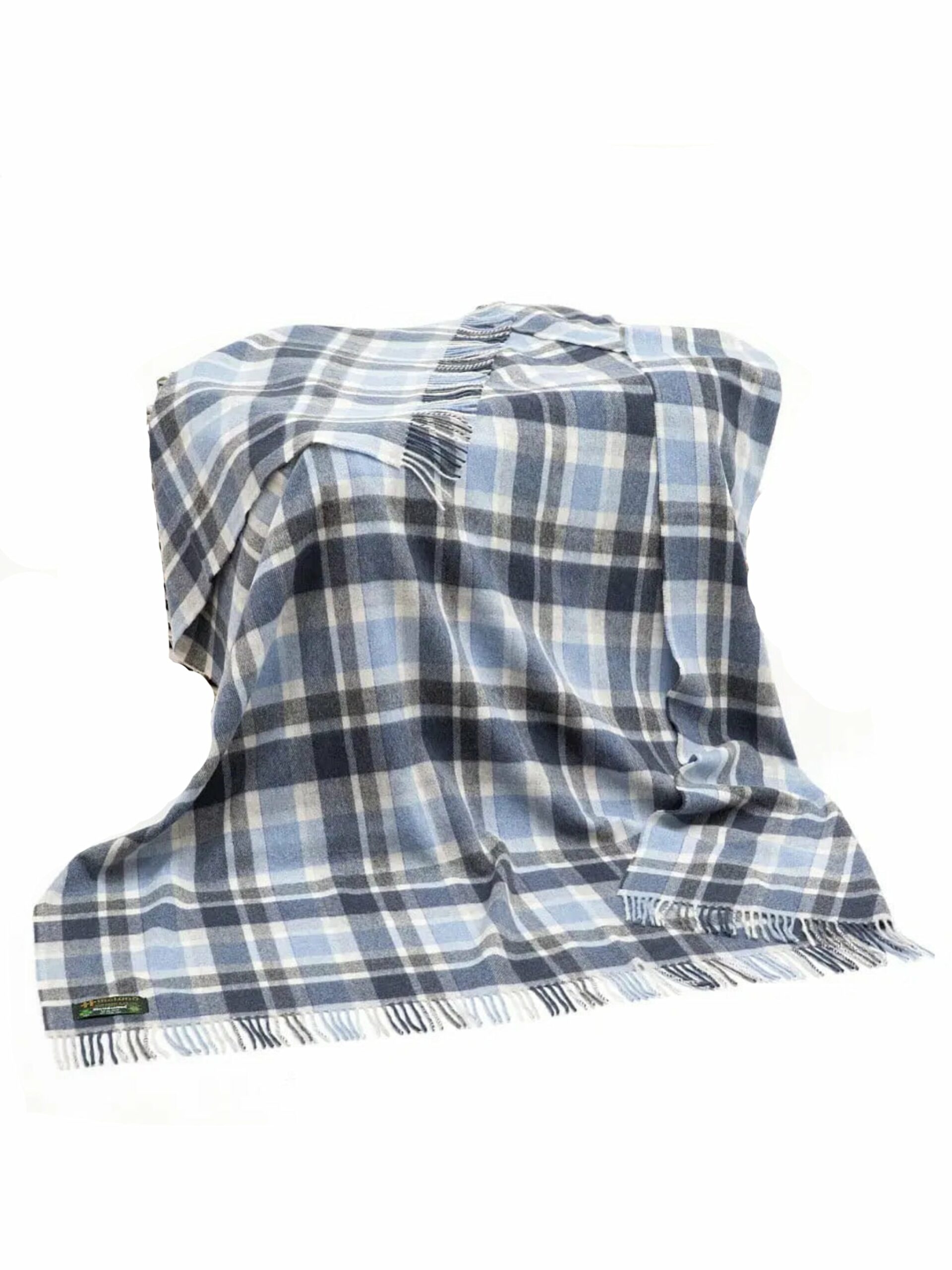 Irish Gentleman’s Blues Lambswool Throw