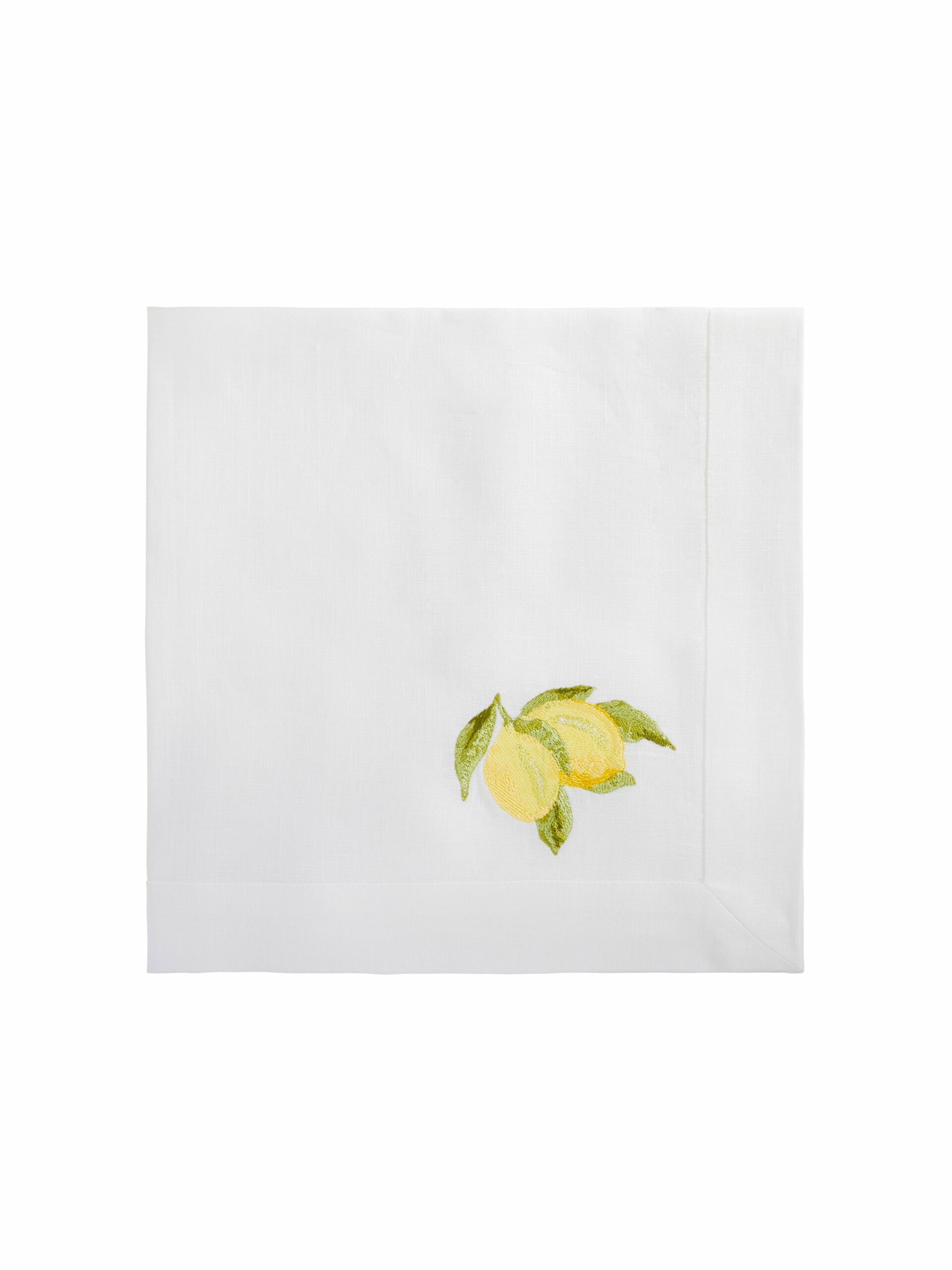 Lemon Embroidered Dinner Napkin Set