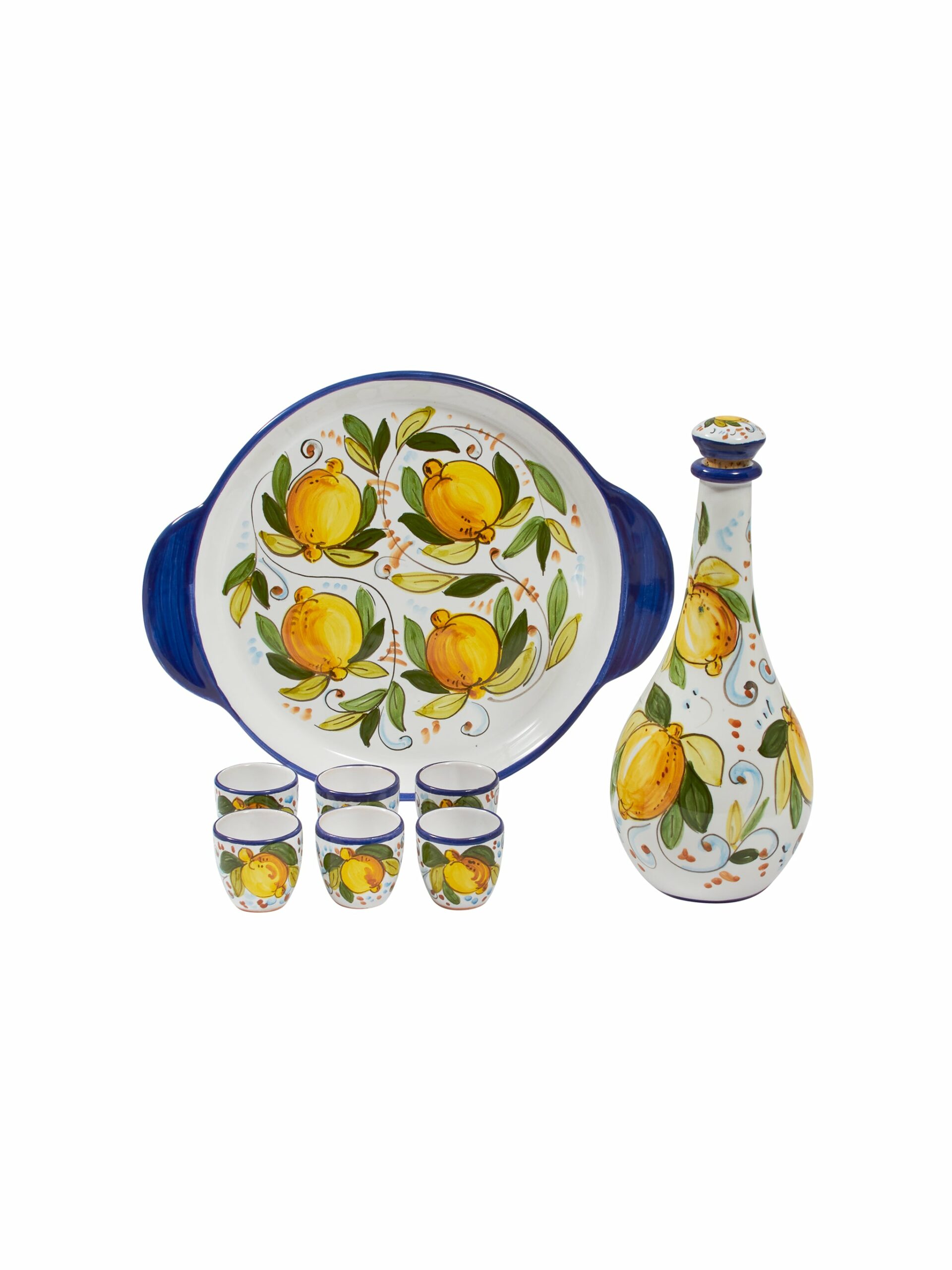 Limoncello Hand Painted Drinking Set