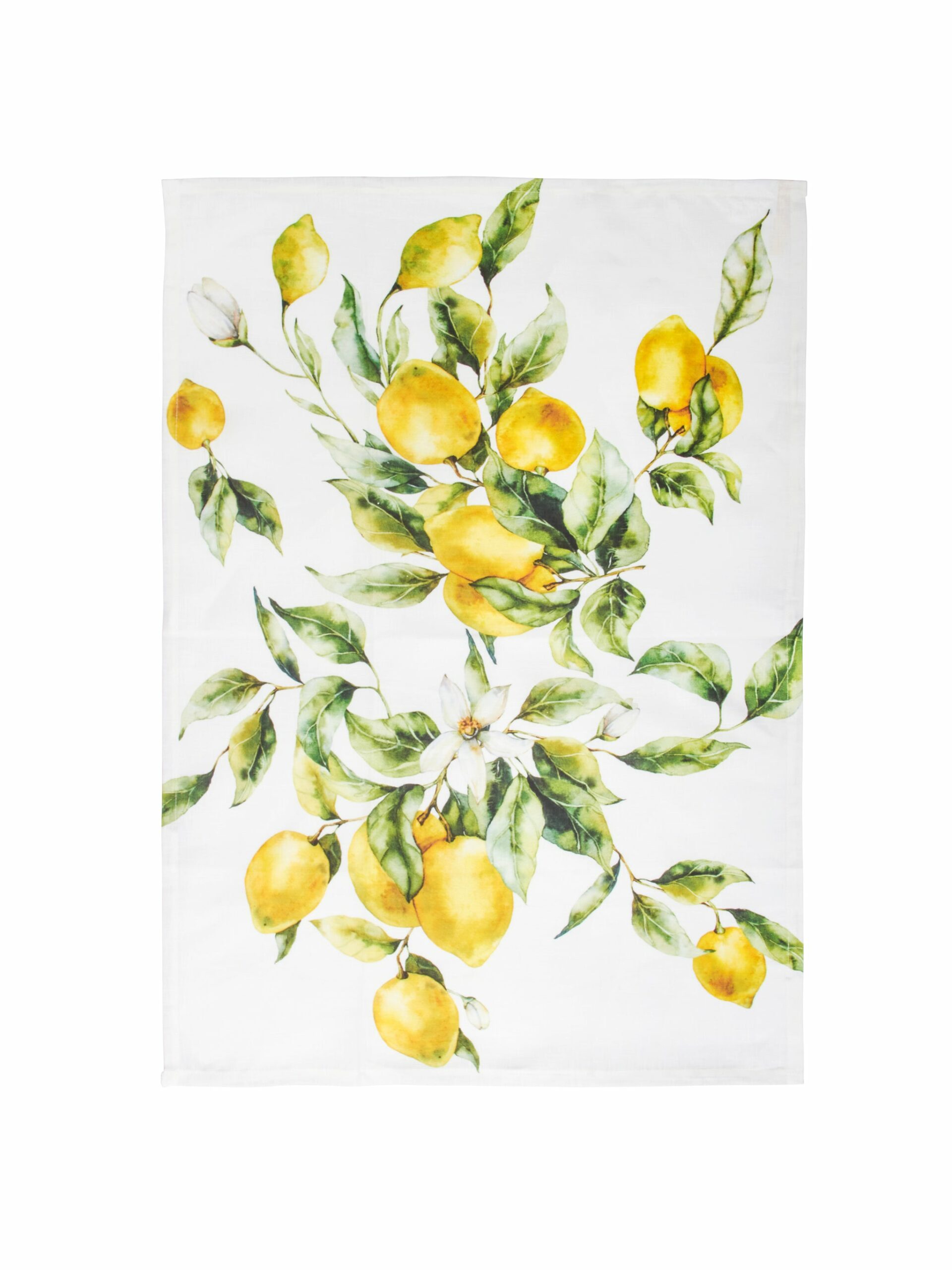 Limoncello Watercolor Linen Towel