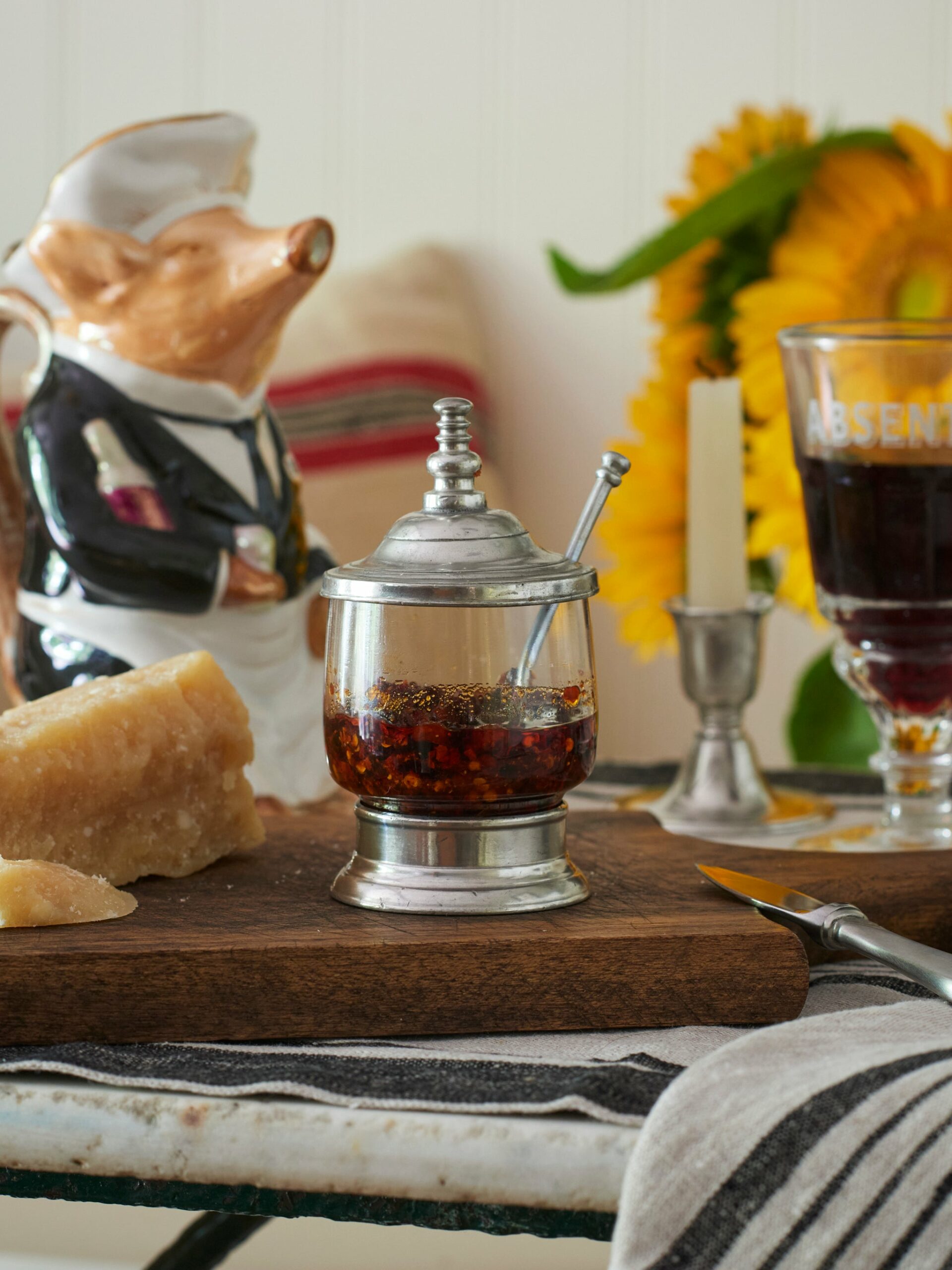 MATCH Pewter Condiment Jar with Spoon