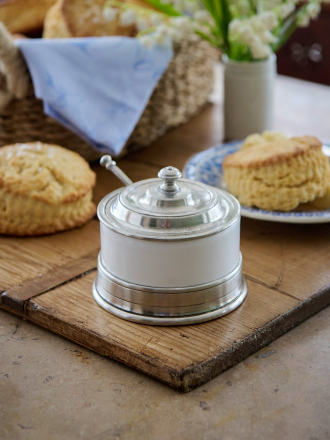 MATCH Pewter Convivio Jam Pot with Spoon