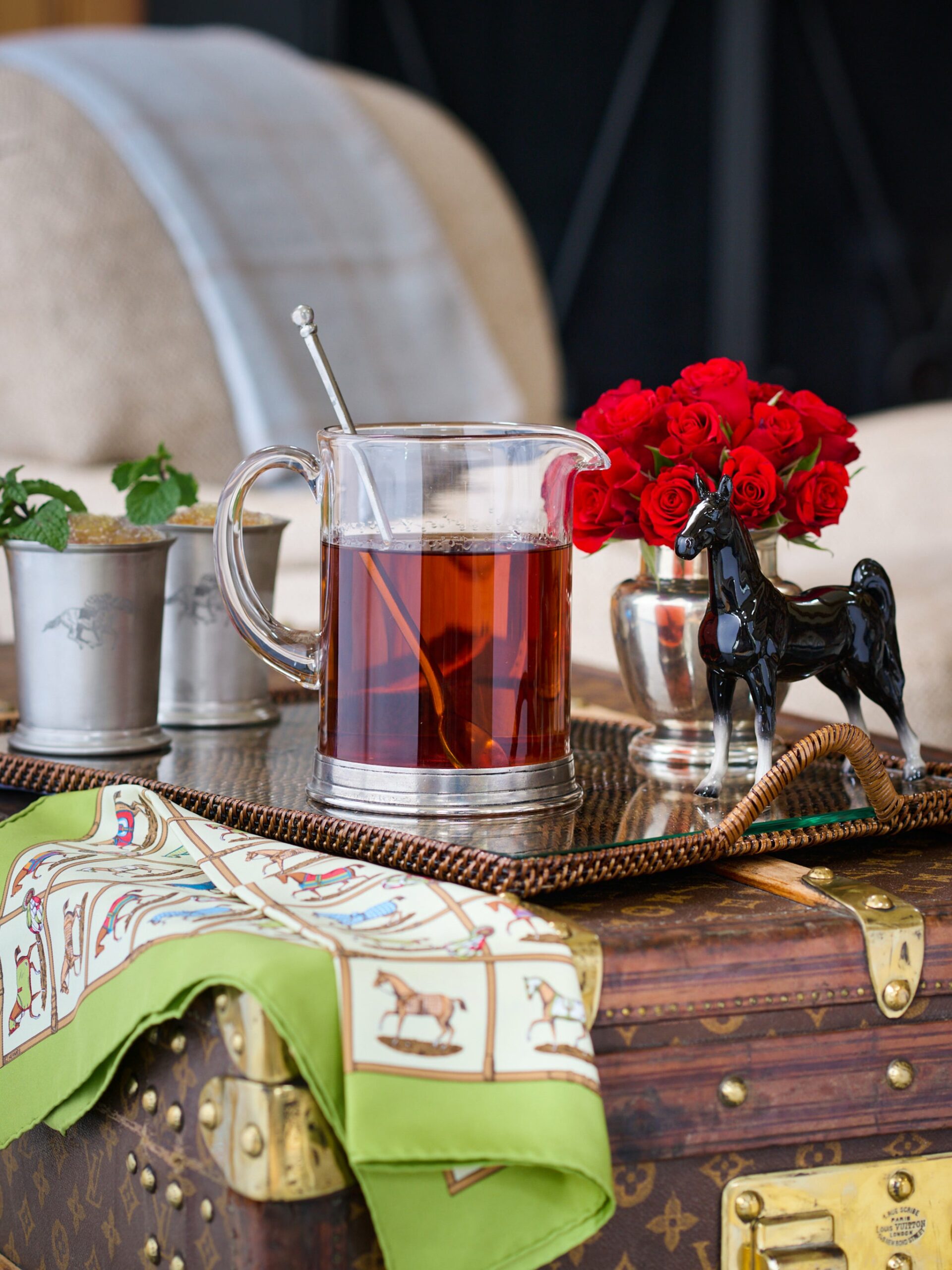 MATCH Pewter Crystal Branch Bar Pitcher