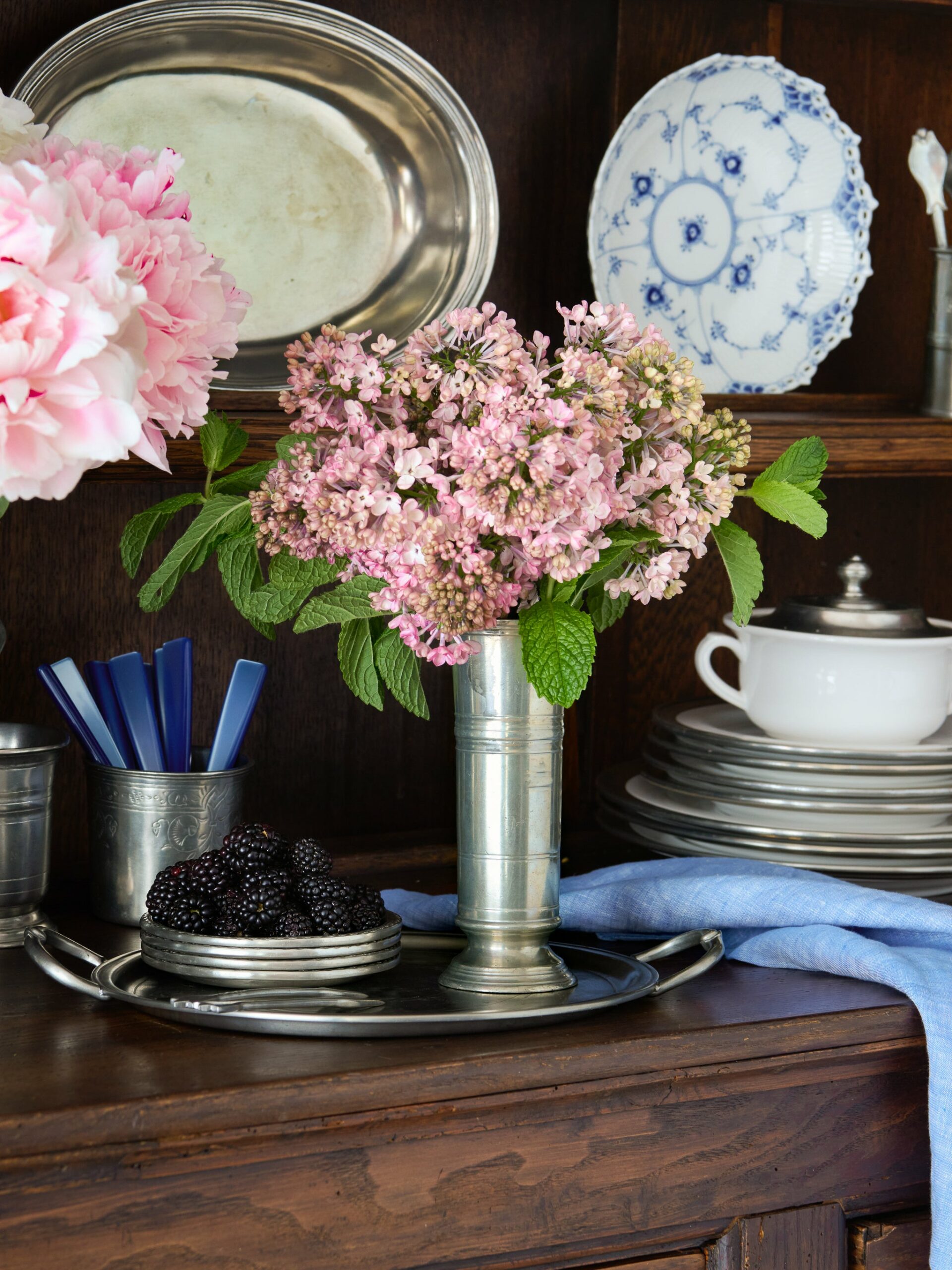 MATCH Pewter Footed Cylinder Flower Vase