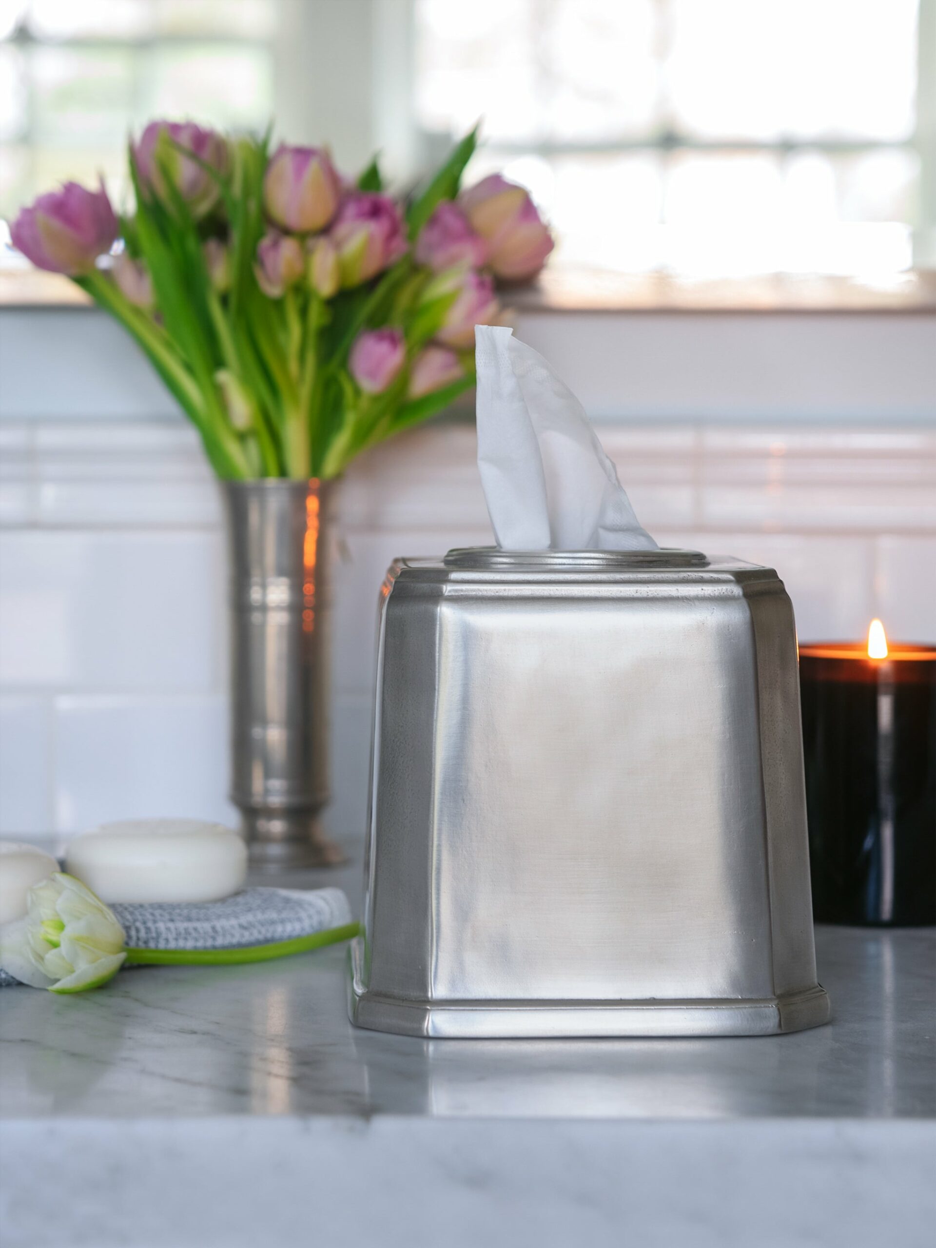 MATCH Pewter Dolomiti Tissue Box