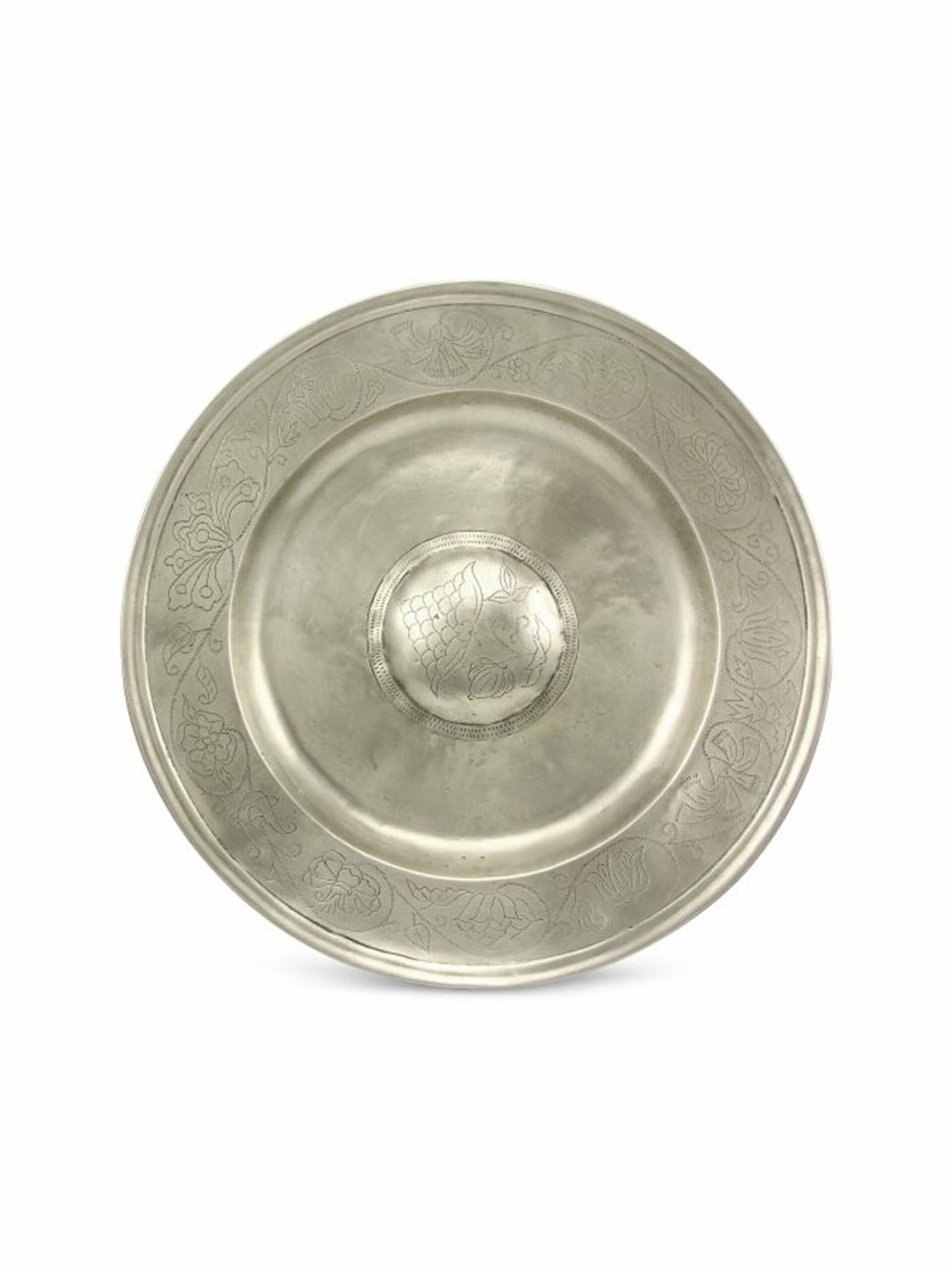 MATCH Pewter Engraved Deep Plate