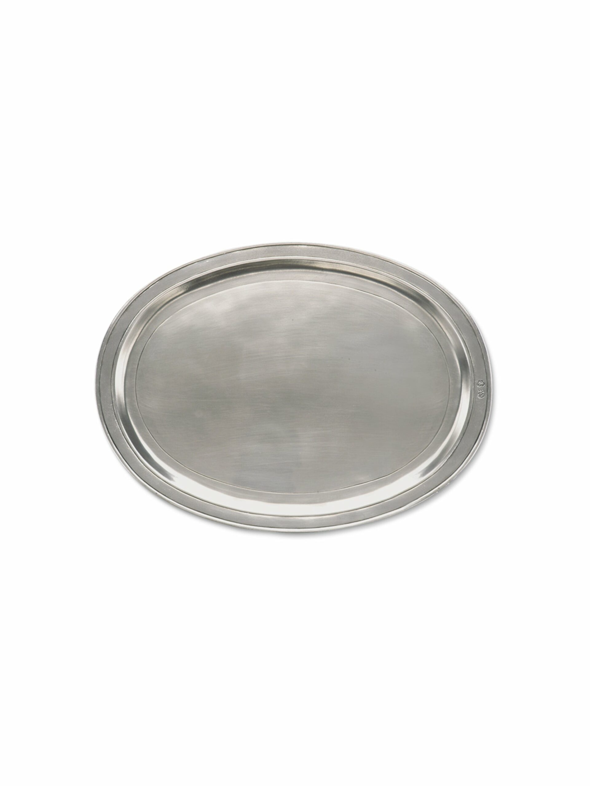 MATCH Pewter Incised Oval Tray