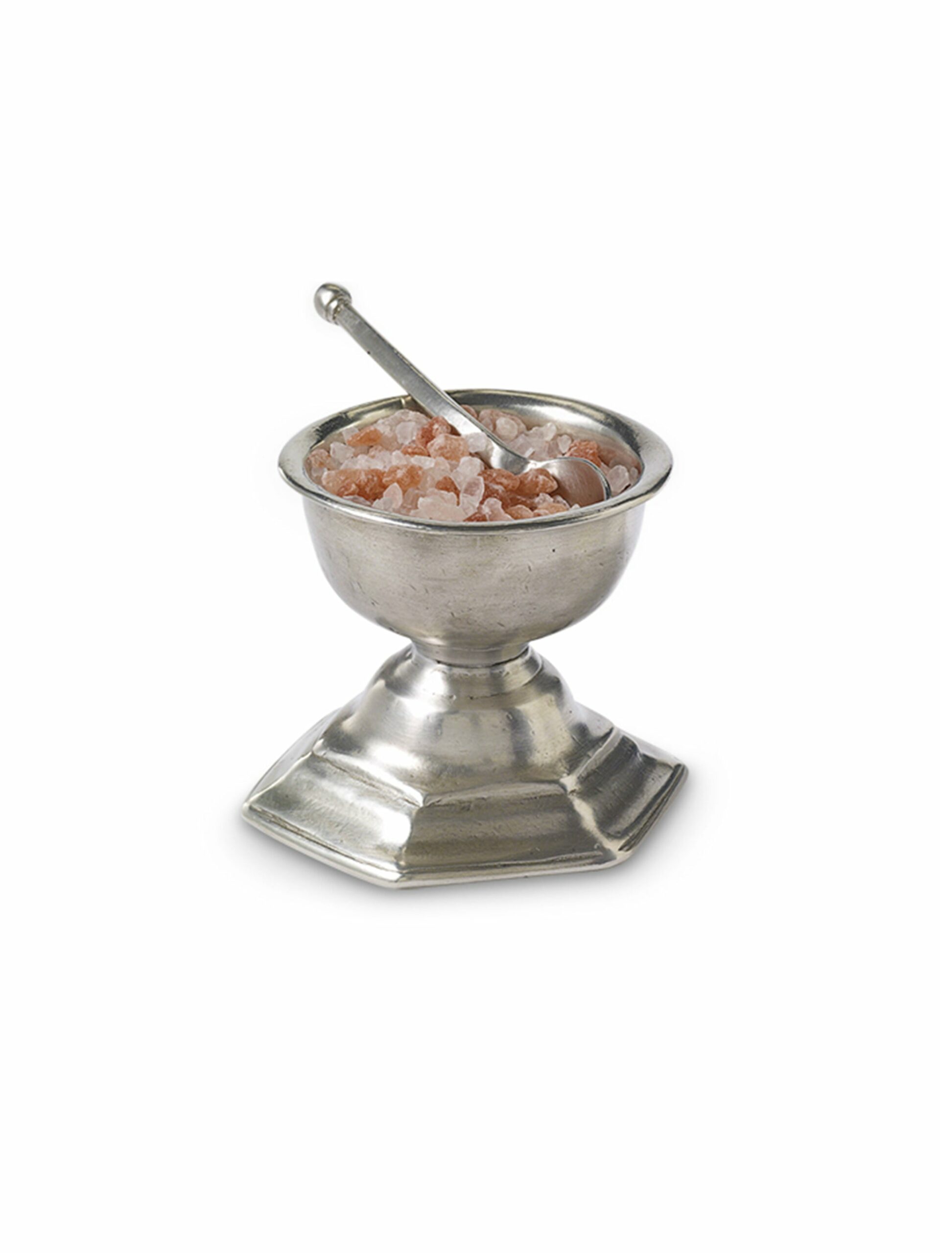 MATCH Pewter Footed Salt Cellar with Spoon